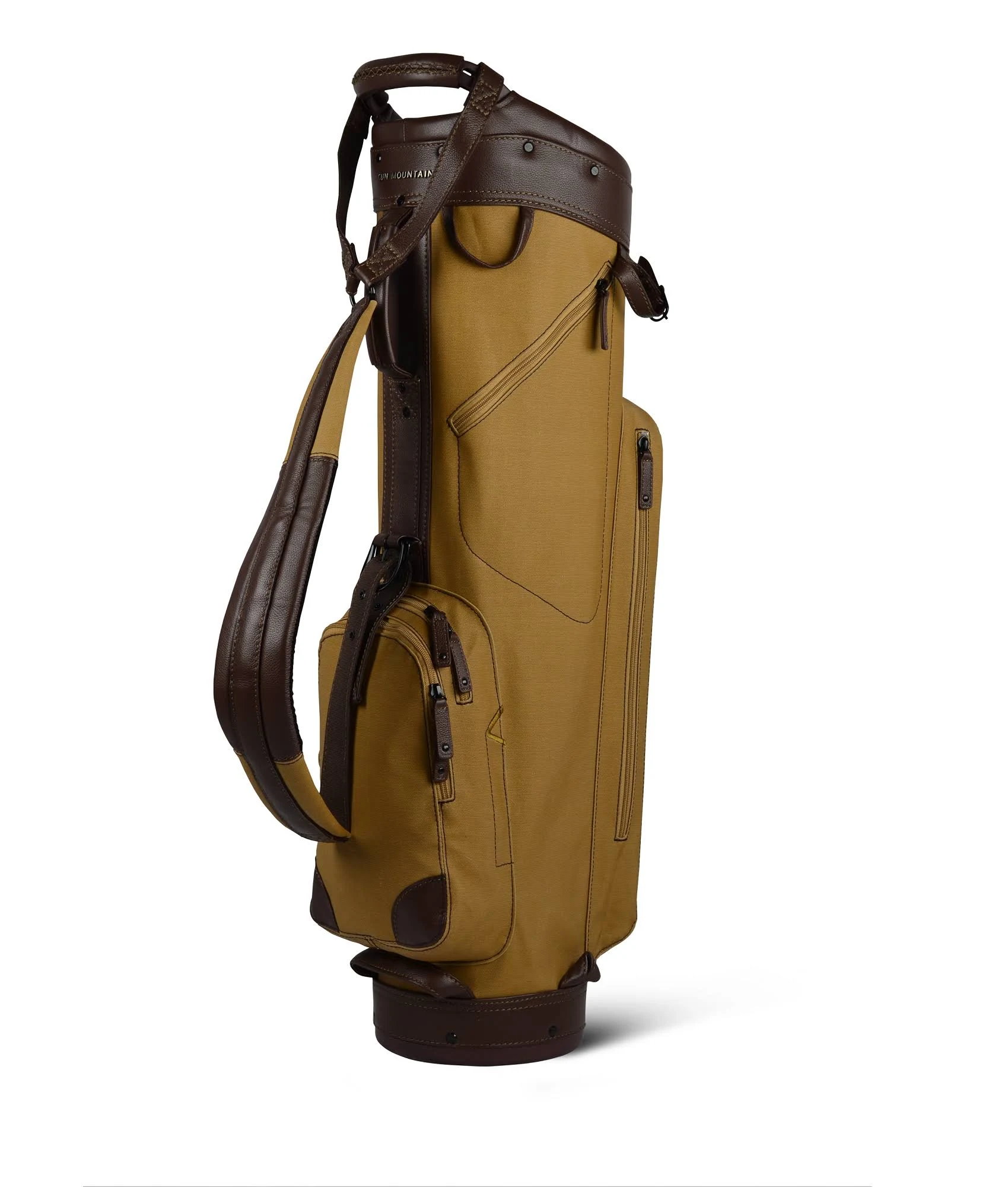 Sun Mountain Canvas Leather Cart Bag, Coyote/Brown