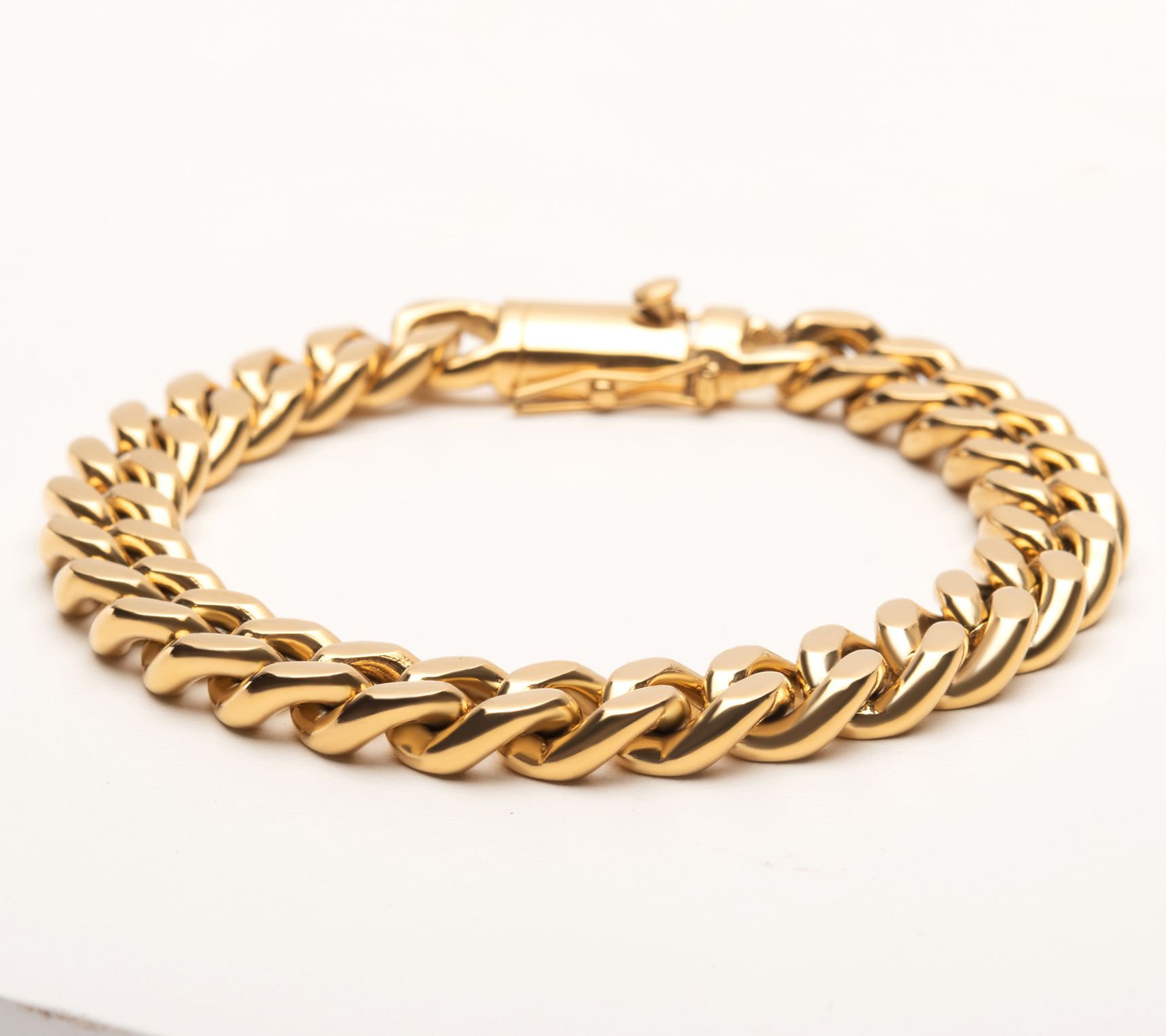 Verve Men's Goldtone Stainless Steel Curb Link Bracelet