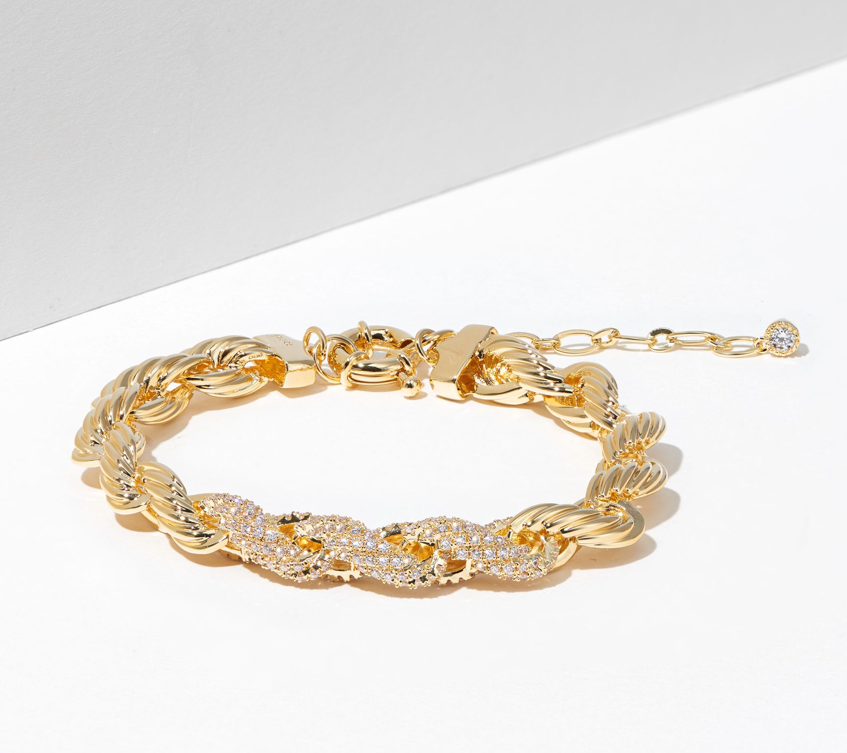 Diamonique 3.30 cttw Pave Twisted Bracelet