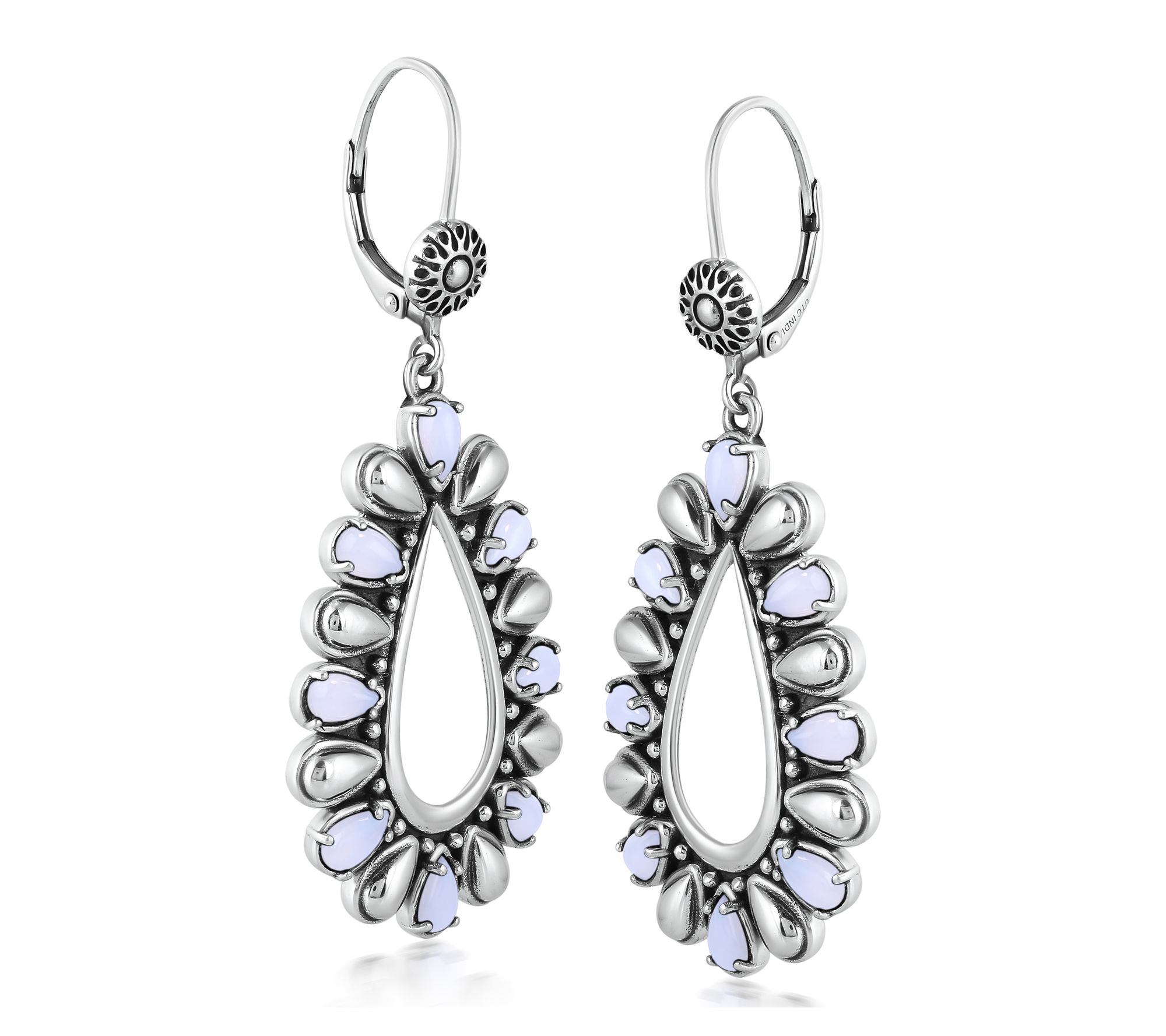 American West Sterling Silver Teardrop GemstoneEarrings