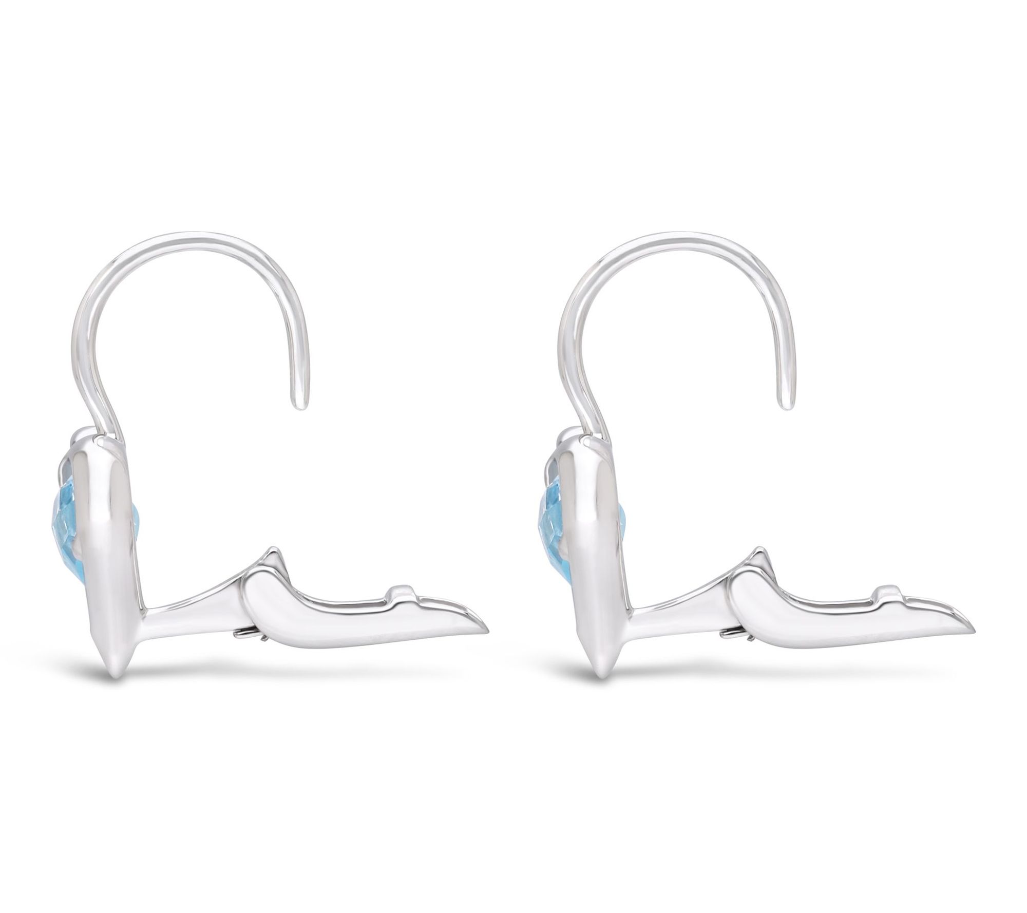 Margo Manhattan Sterling Silver Blue Topaz LoveEarrings