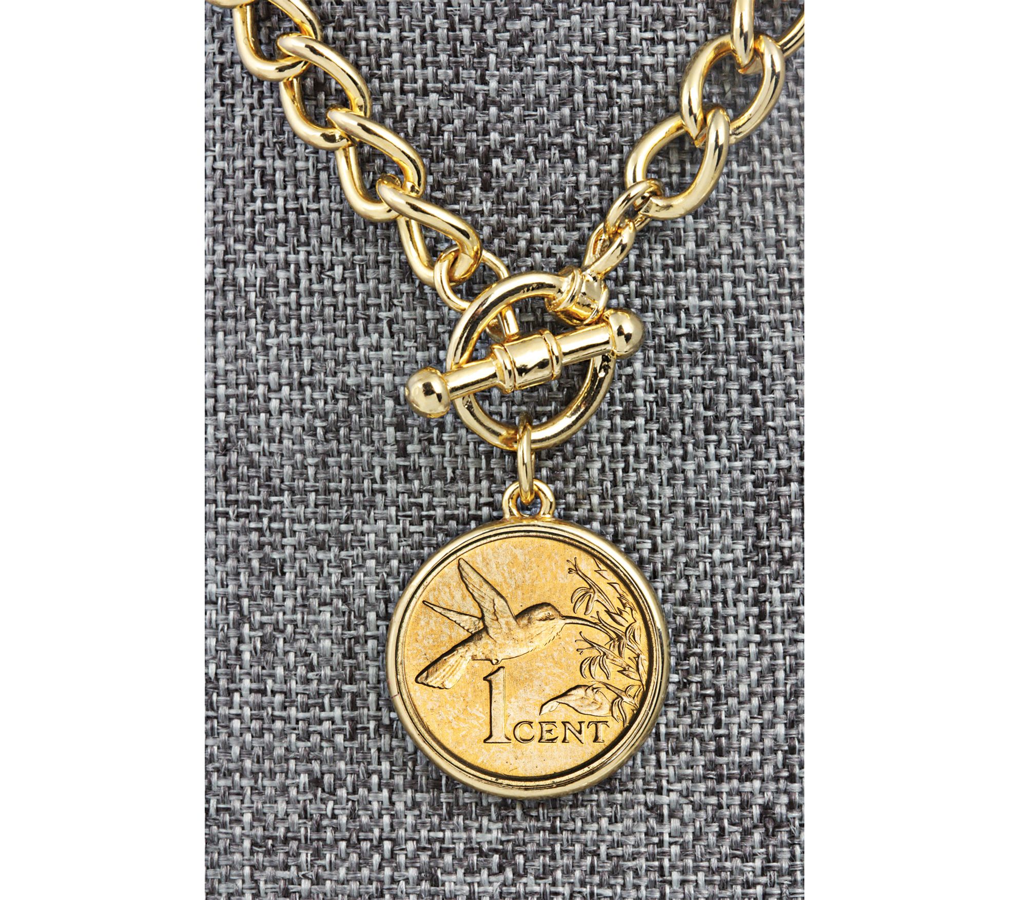 American Coin Treasures Gold-Plated HummingbirdCoin Bracelet