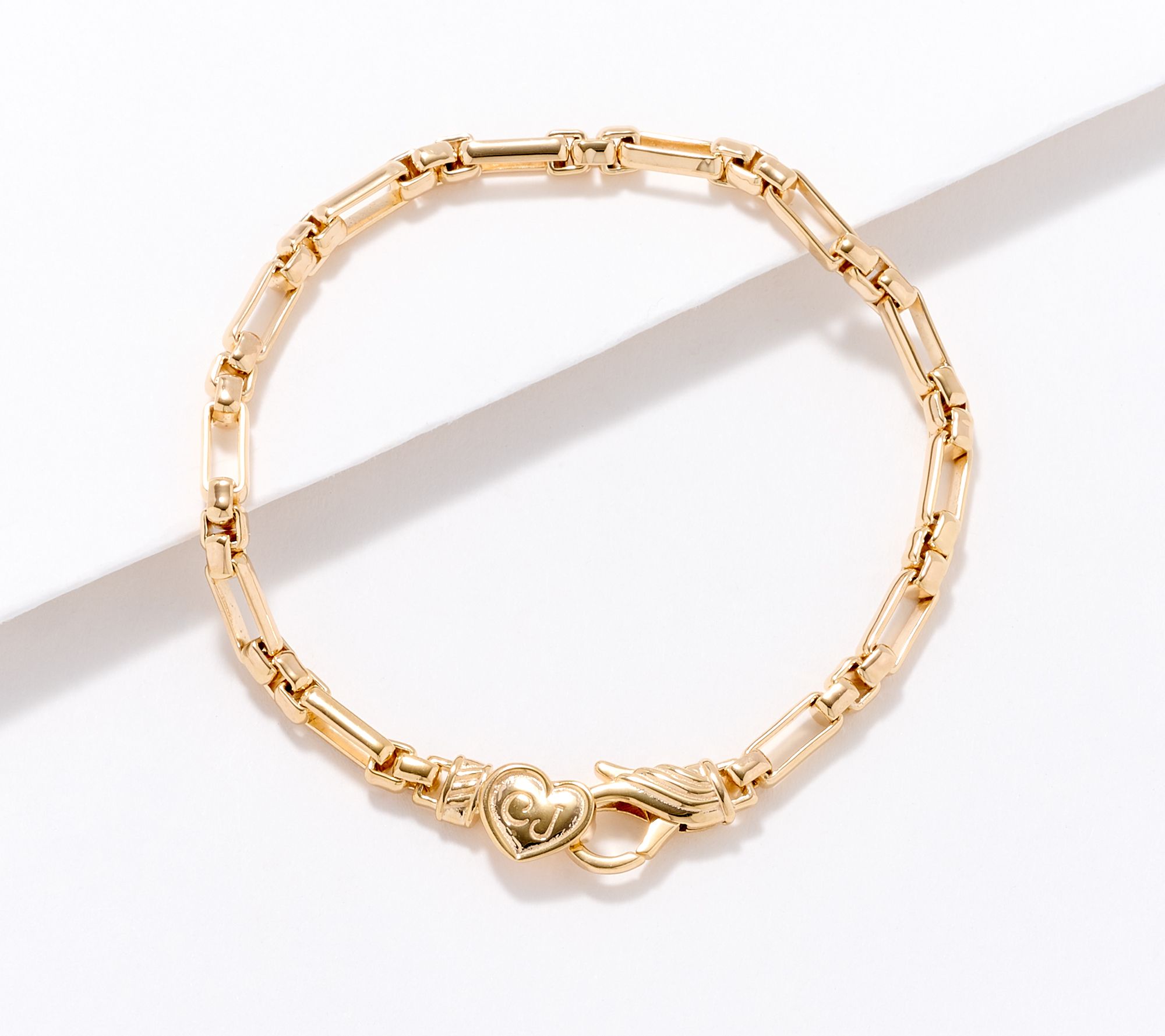 Christian James by Scott Grimes 14K Clad 4mm Luciano Link Bracelet, 8.9g