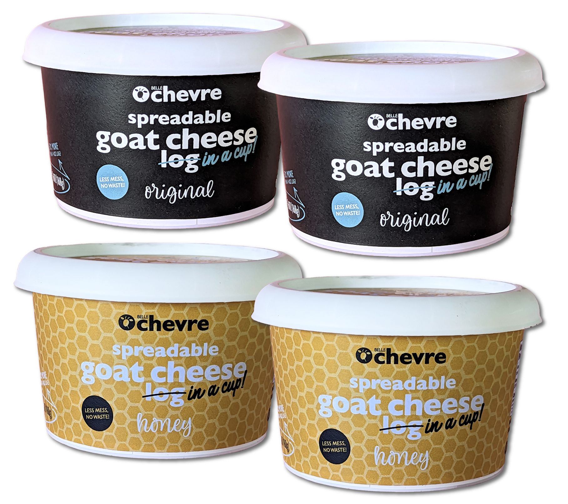 SH6/24 Belle Chevre (4) Pack Spreadable Goat Cheese in Cups