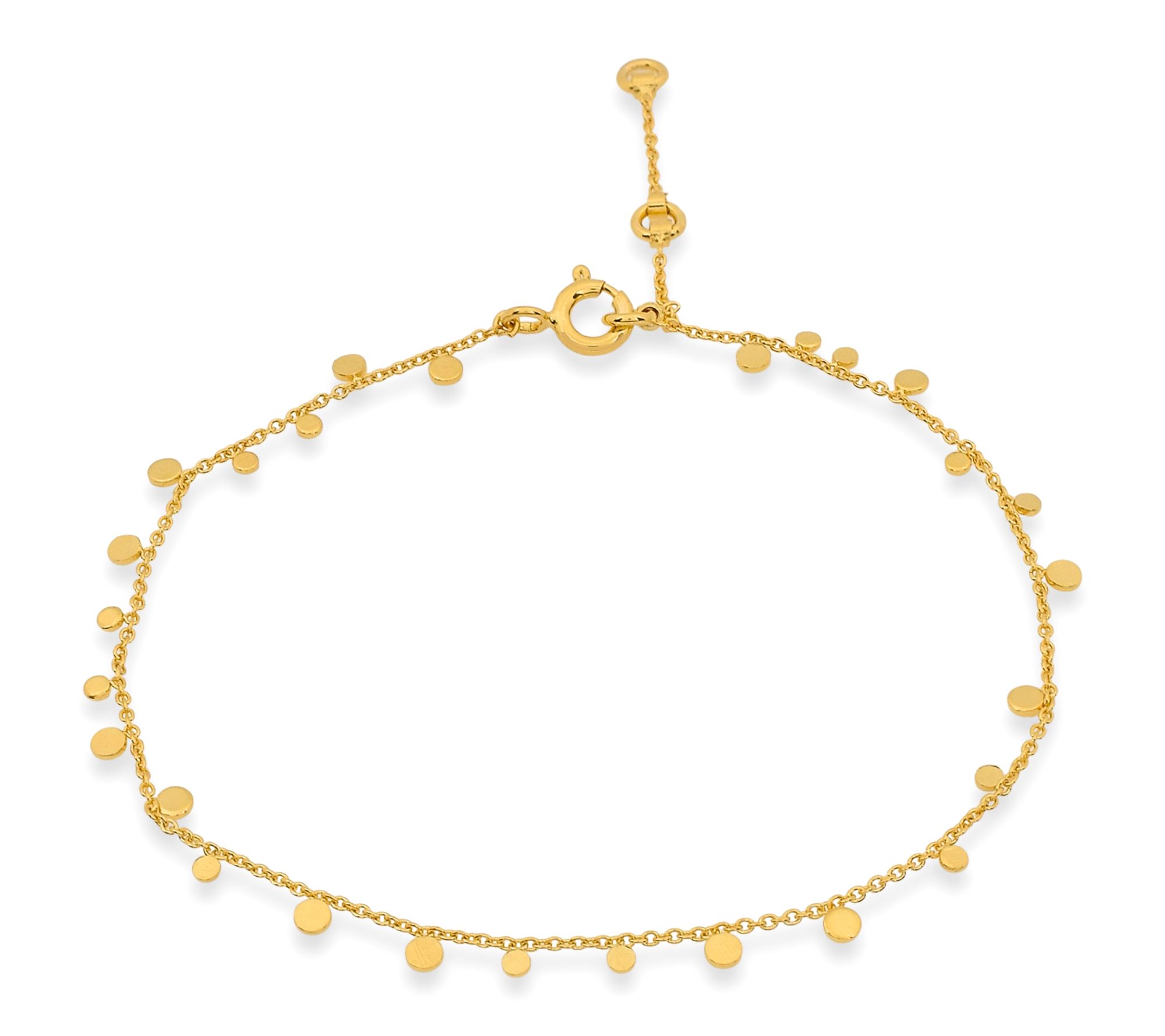 14K Gold Plated Station Bracelet