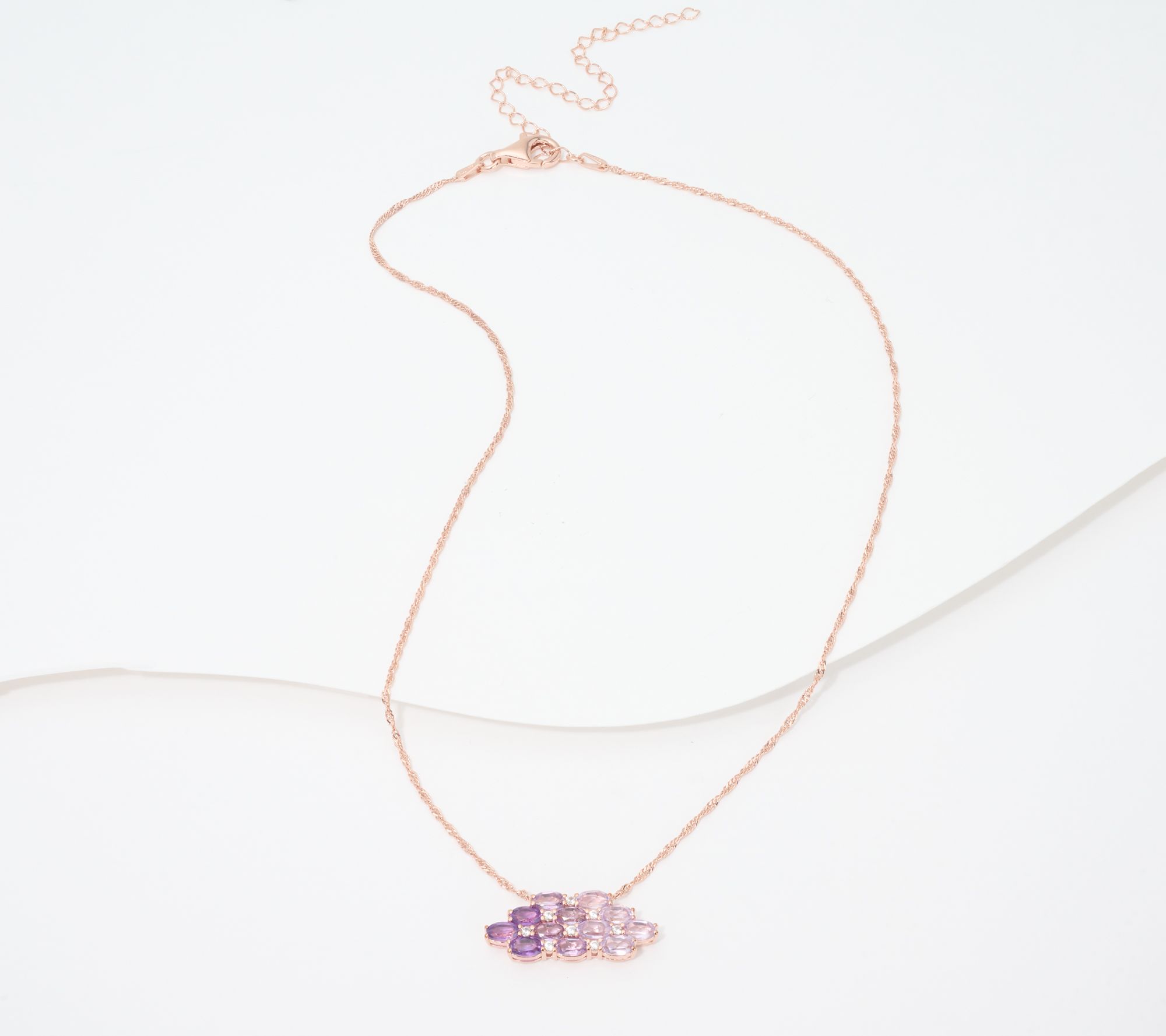 JEN by Jennifer Miller Oval Ombre Necklace, Sterling Silver