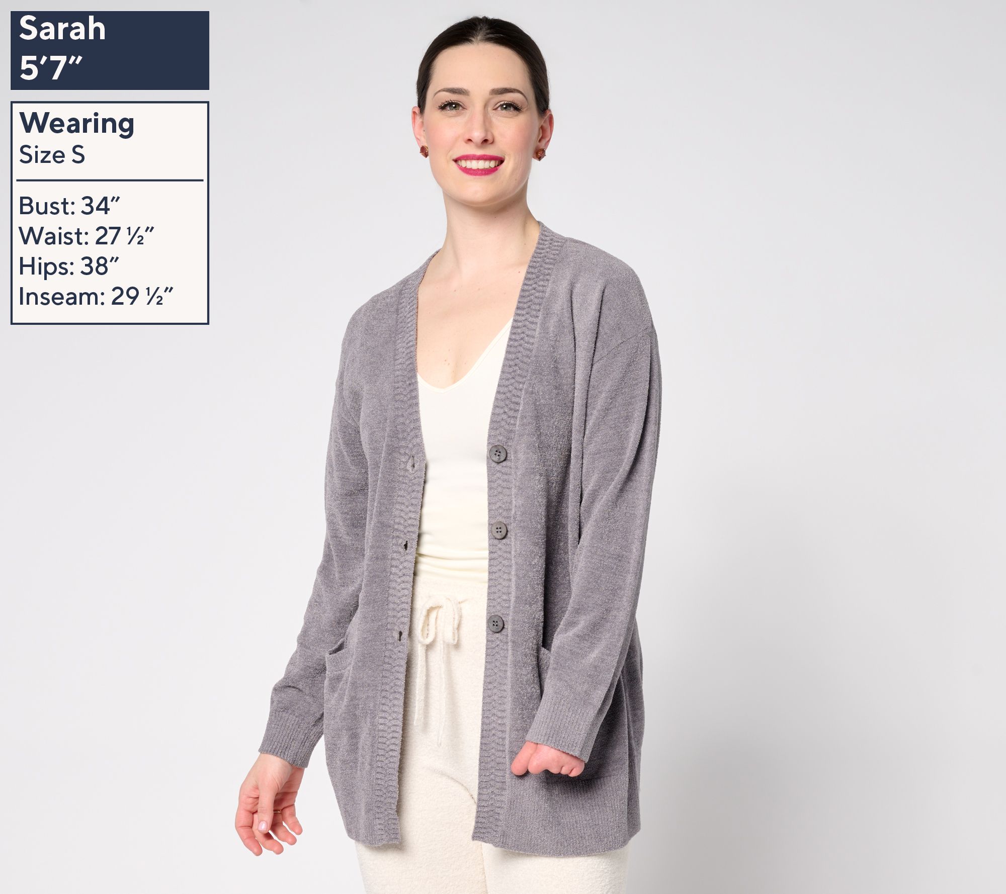Barefoot Dreams CozyChic Ultra Lite Chevron Placket Cardigan