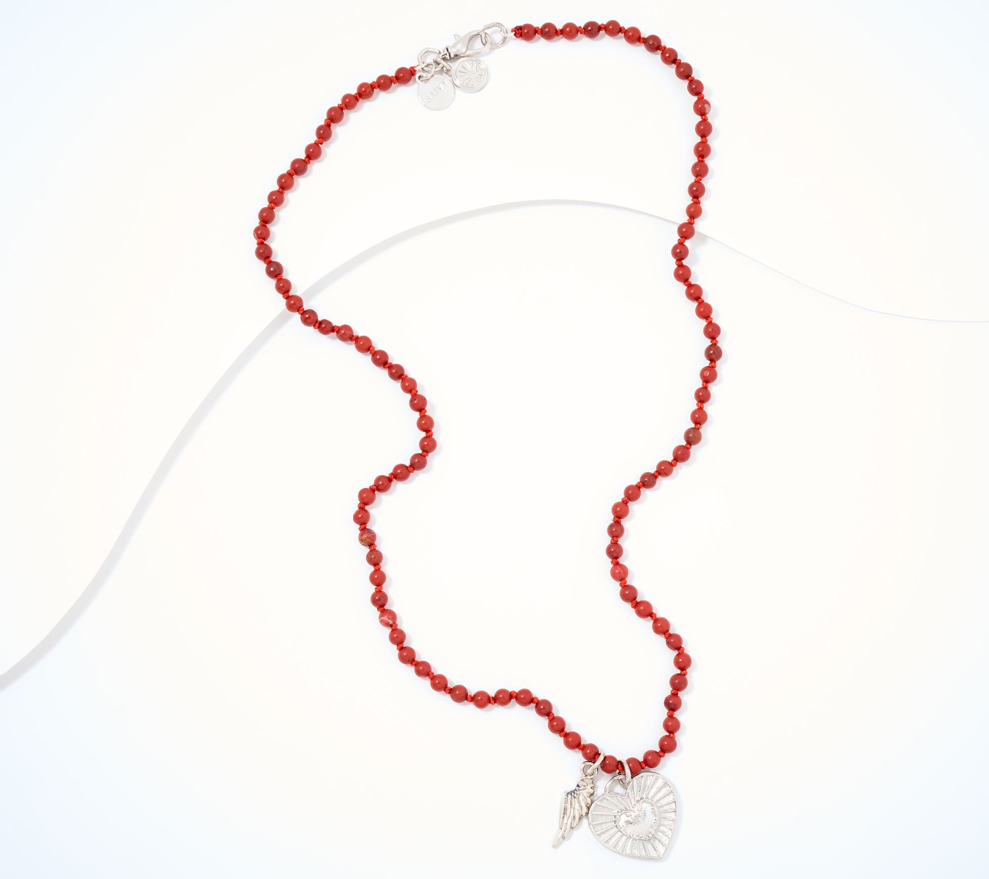 Divinely Guided by Theresa Caputo Red Jasper Hand KnottedNecklace