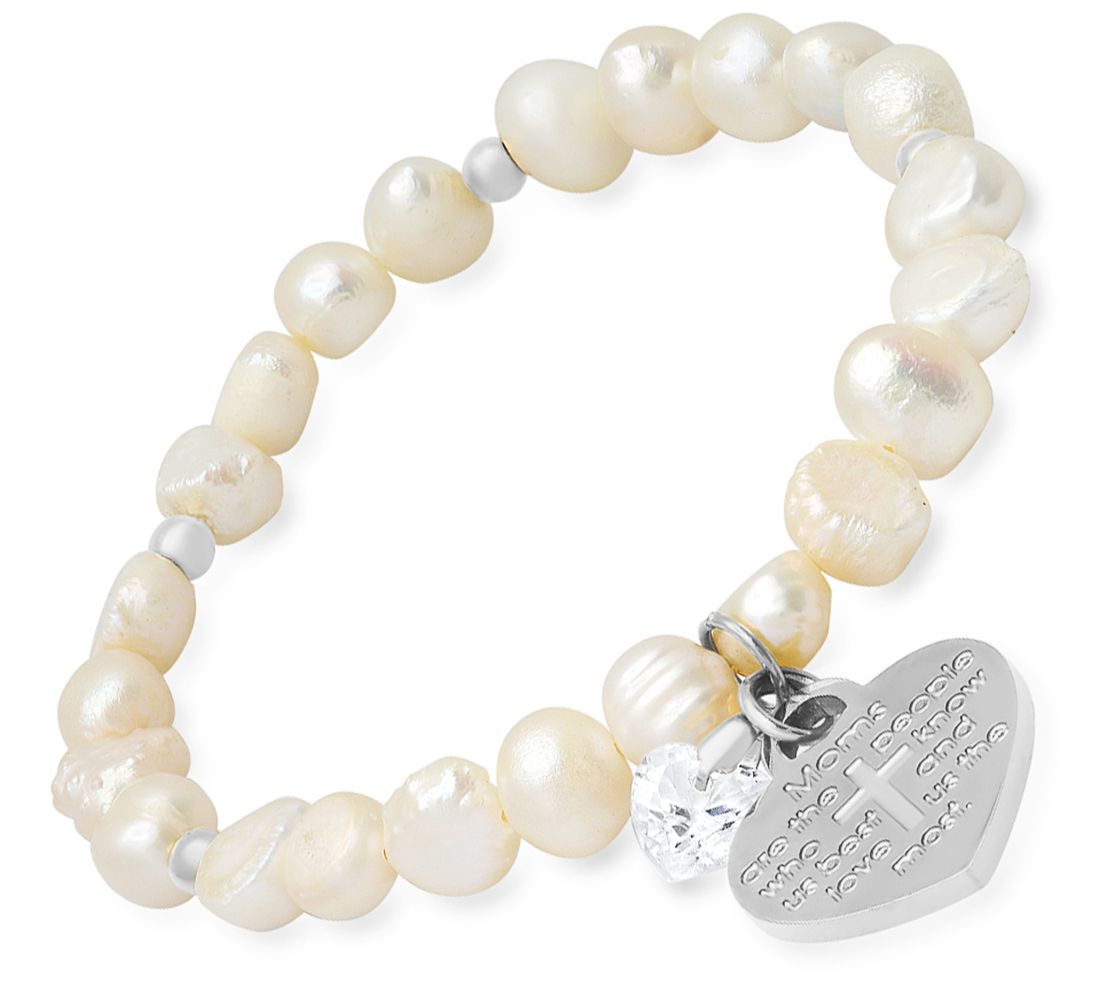 Steel by Design Swarovski Crystal Charm Bracelet