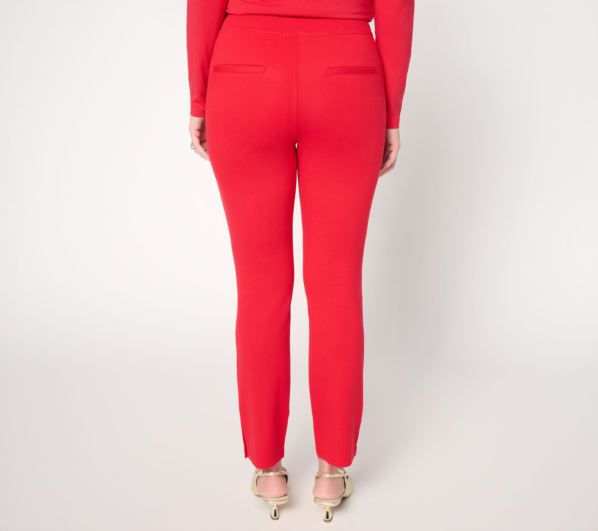Jingle Belles by Kim Gravel Petite Ponte Sparkle Button Ankle Pant
