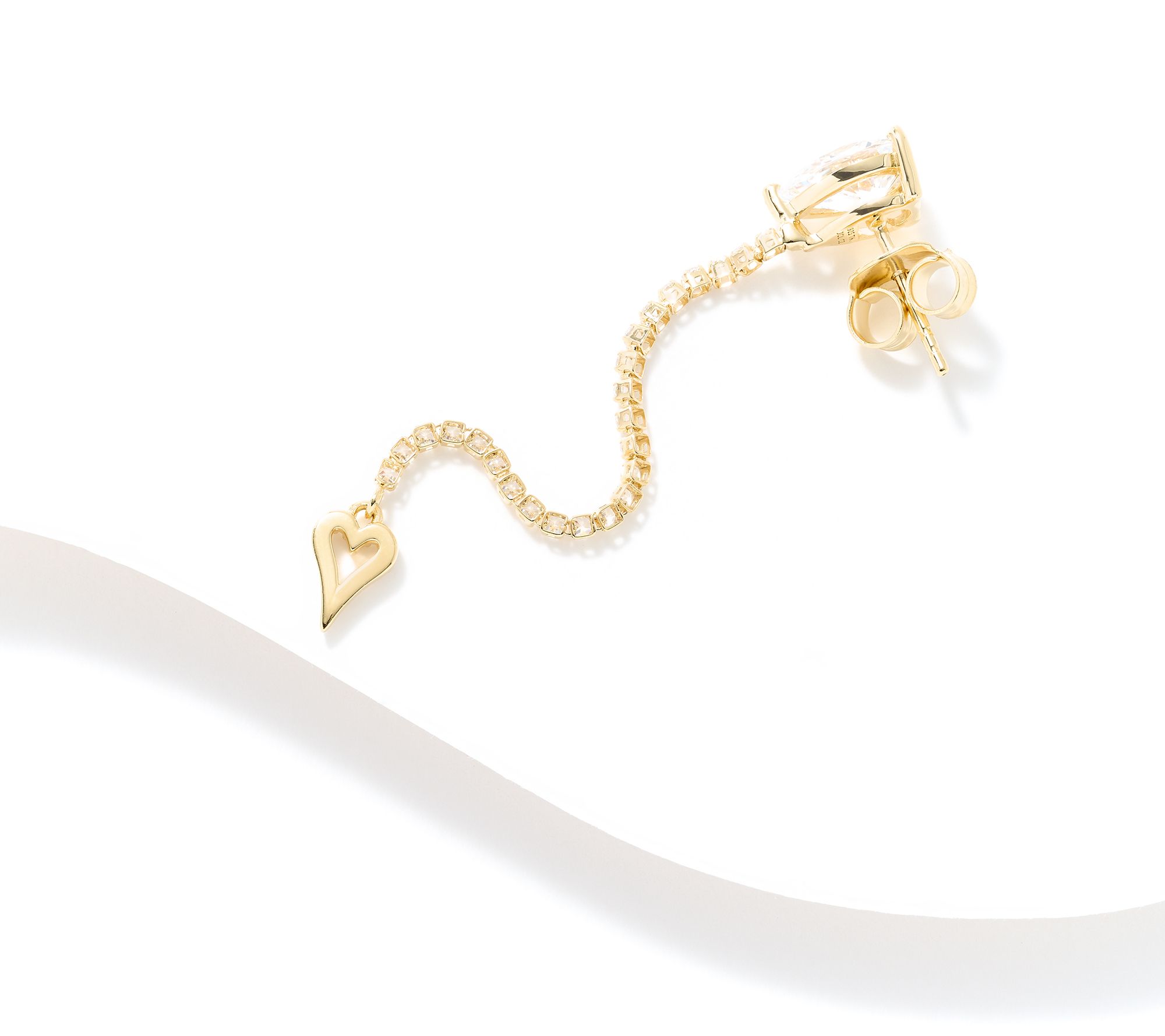 Diamonique x Jennifer Miller Convertible Pear Earrings Sterling Silver