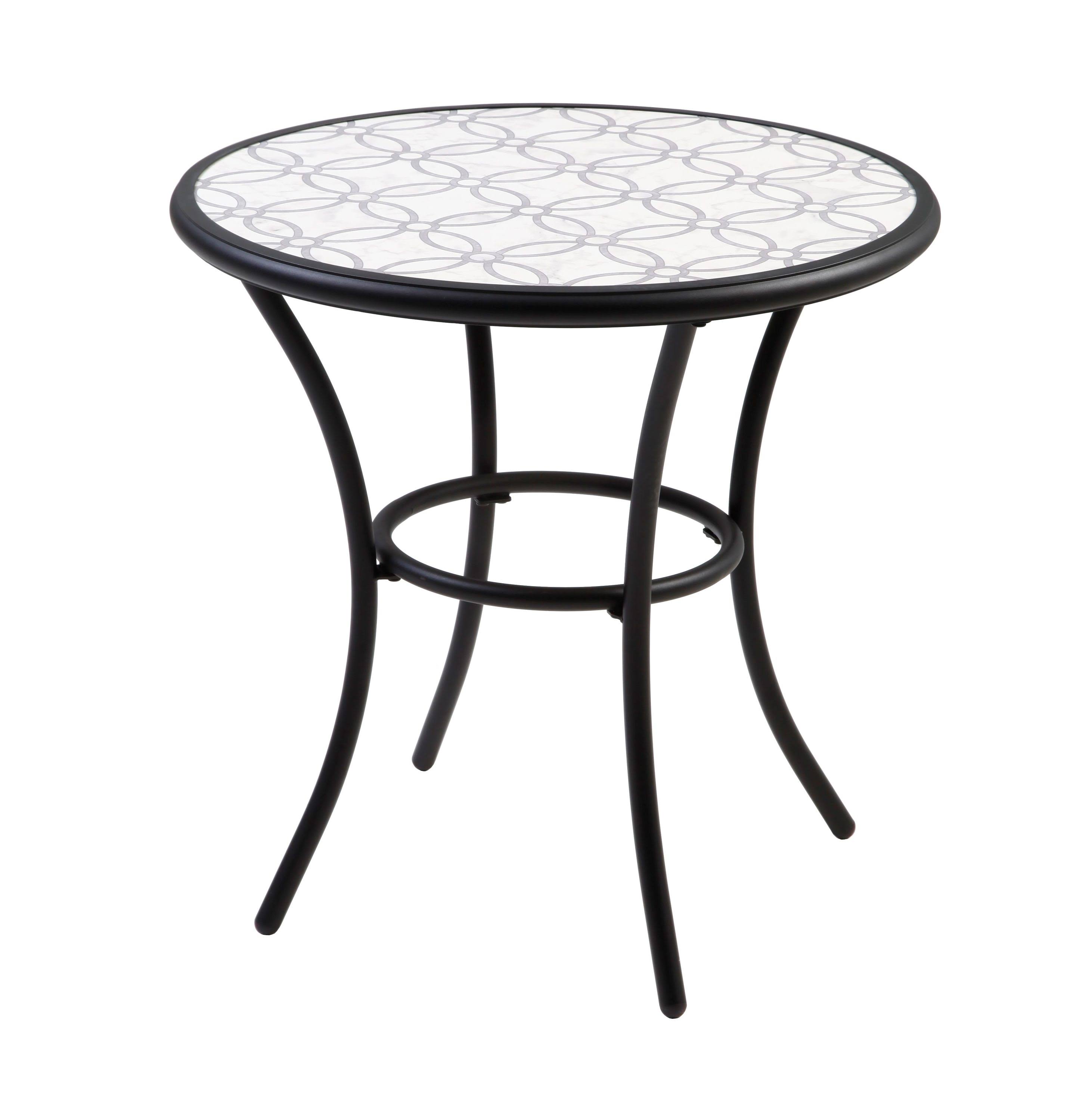 Style Selections Pelham Bay Round Outdoor Bistro Table 28-in W x 28-in L with | 720.205.001