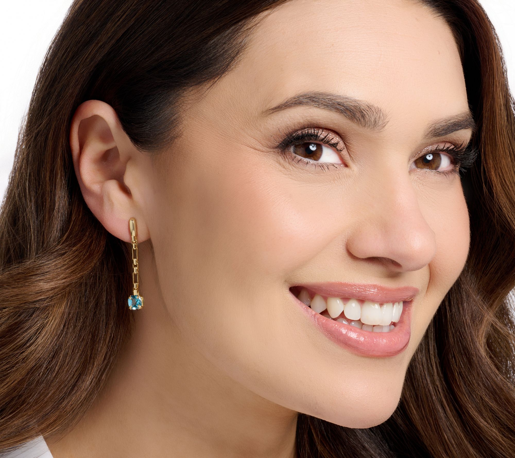 Christian James by Scott Grimes 14K Gold Clad Gemstone Drop Earrings