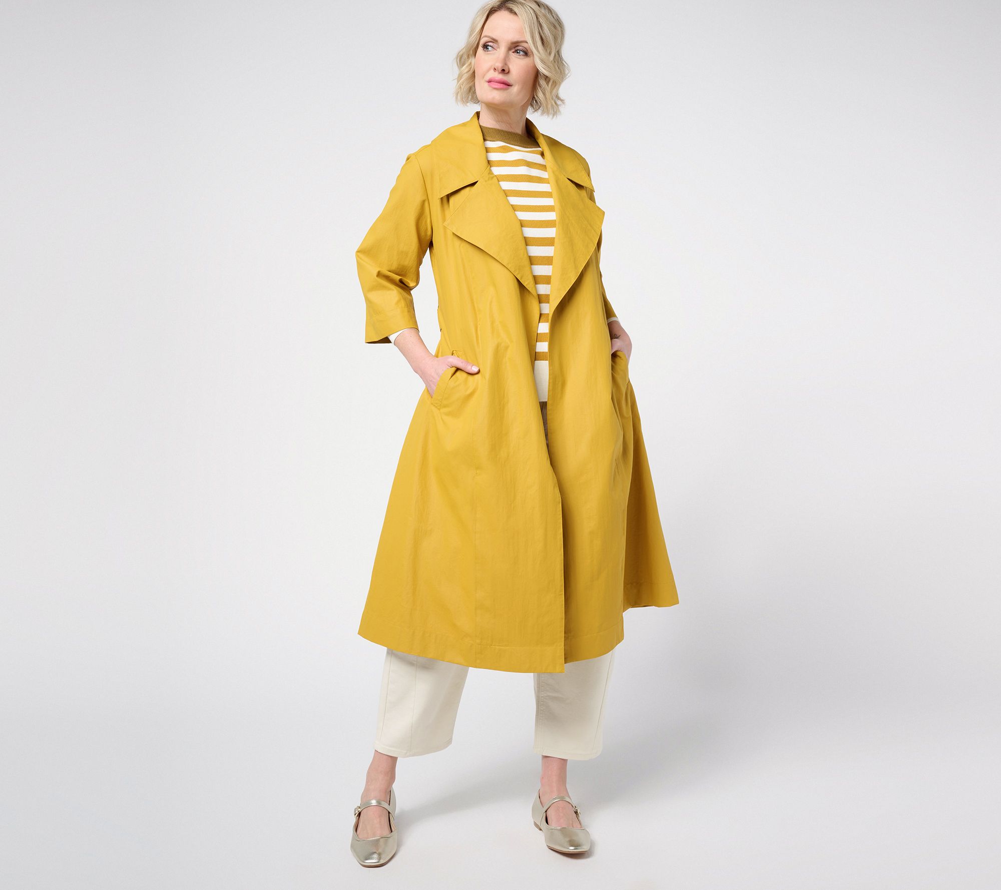 Carla Rockmore Collection Regular Taffetta Trench Coat