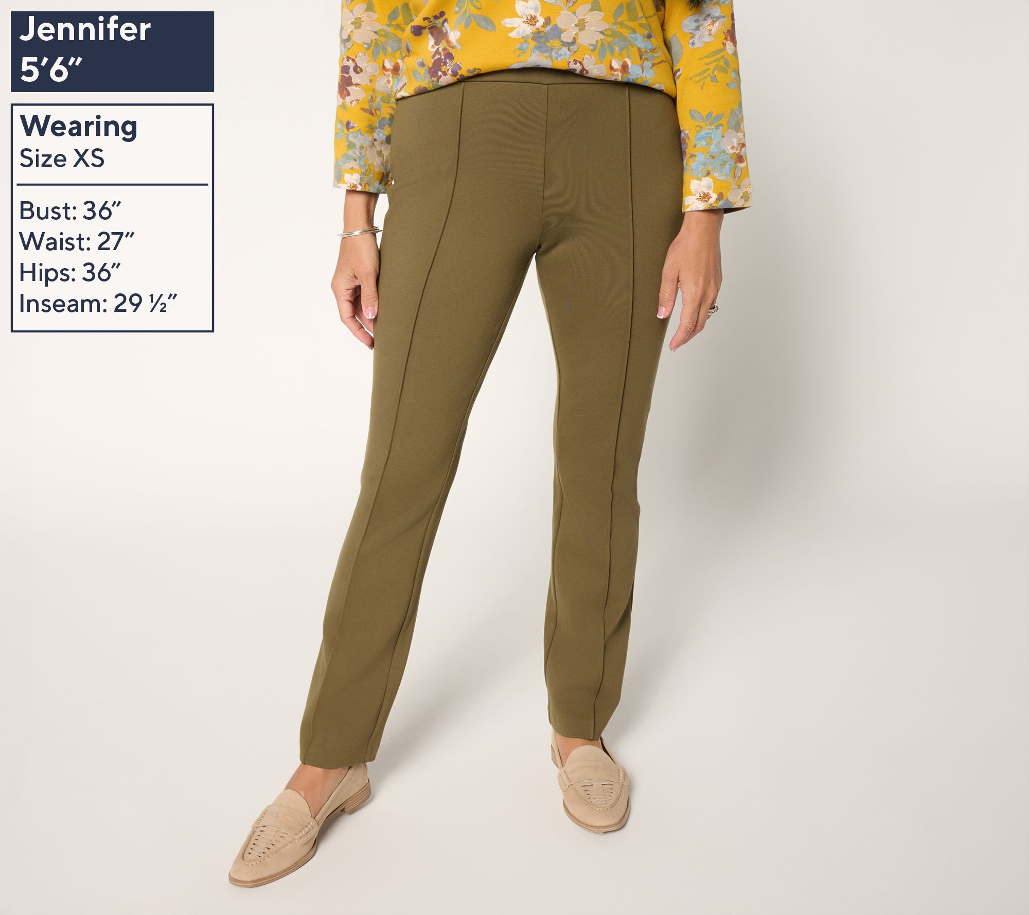 Martha Stewart Signature Regular Knit Ponte Ankle Pants