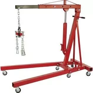 Hydraulic Engine Hoist with Load Leveler - 2-Ton Capacity, 1in.-82 5/8in. Lift Range NT32002