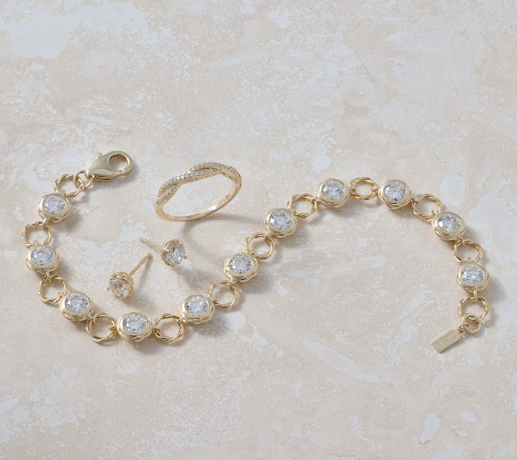 XO TACORI Lab Grown Diamond 5.5 cttw Station Bracelet, 14K