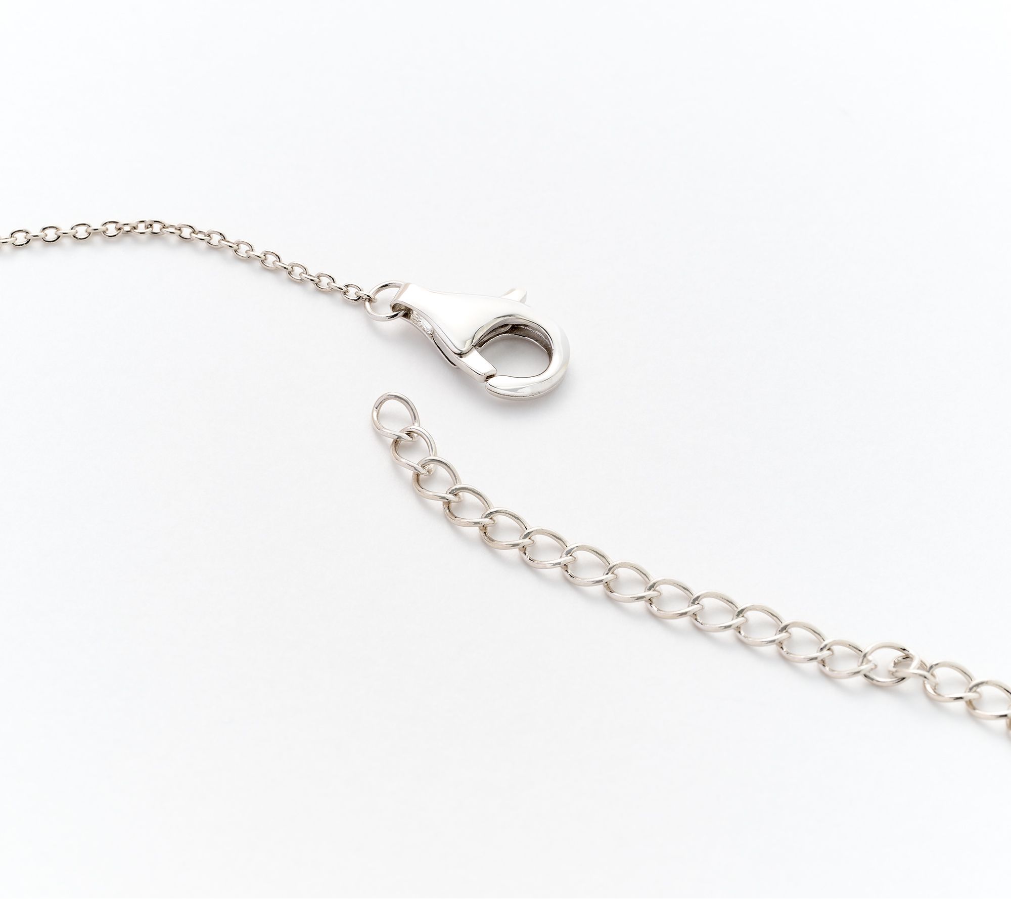 Diamonique x Jennifer Miller Heart Motif Necklace, Sterling Silver