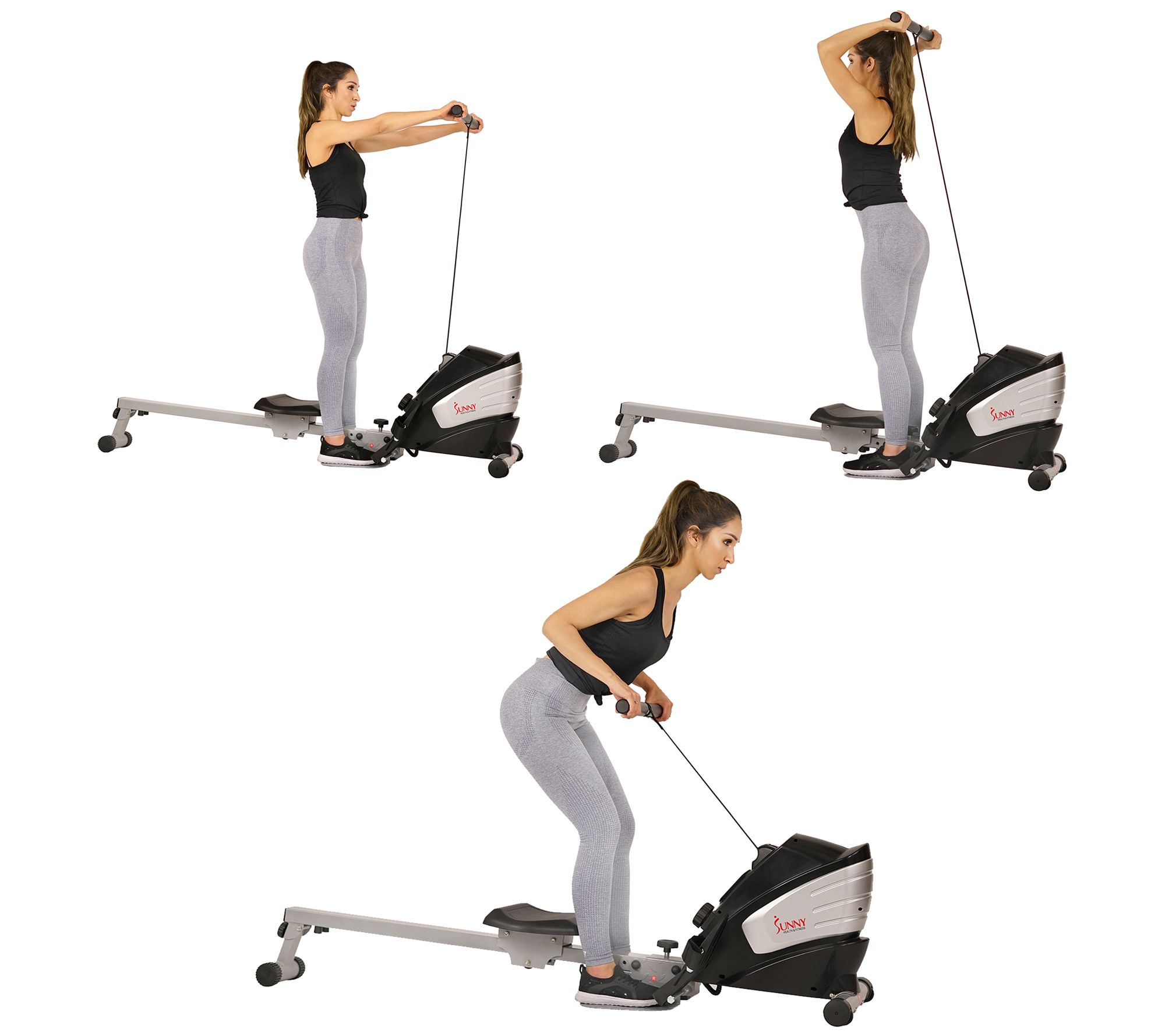 Sunny Health & Fitness Dual-Function Magnetic Rowing Machine