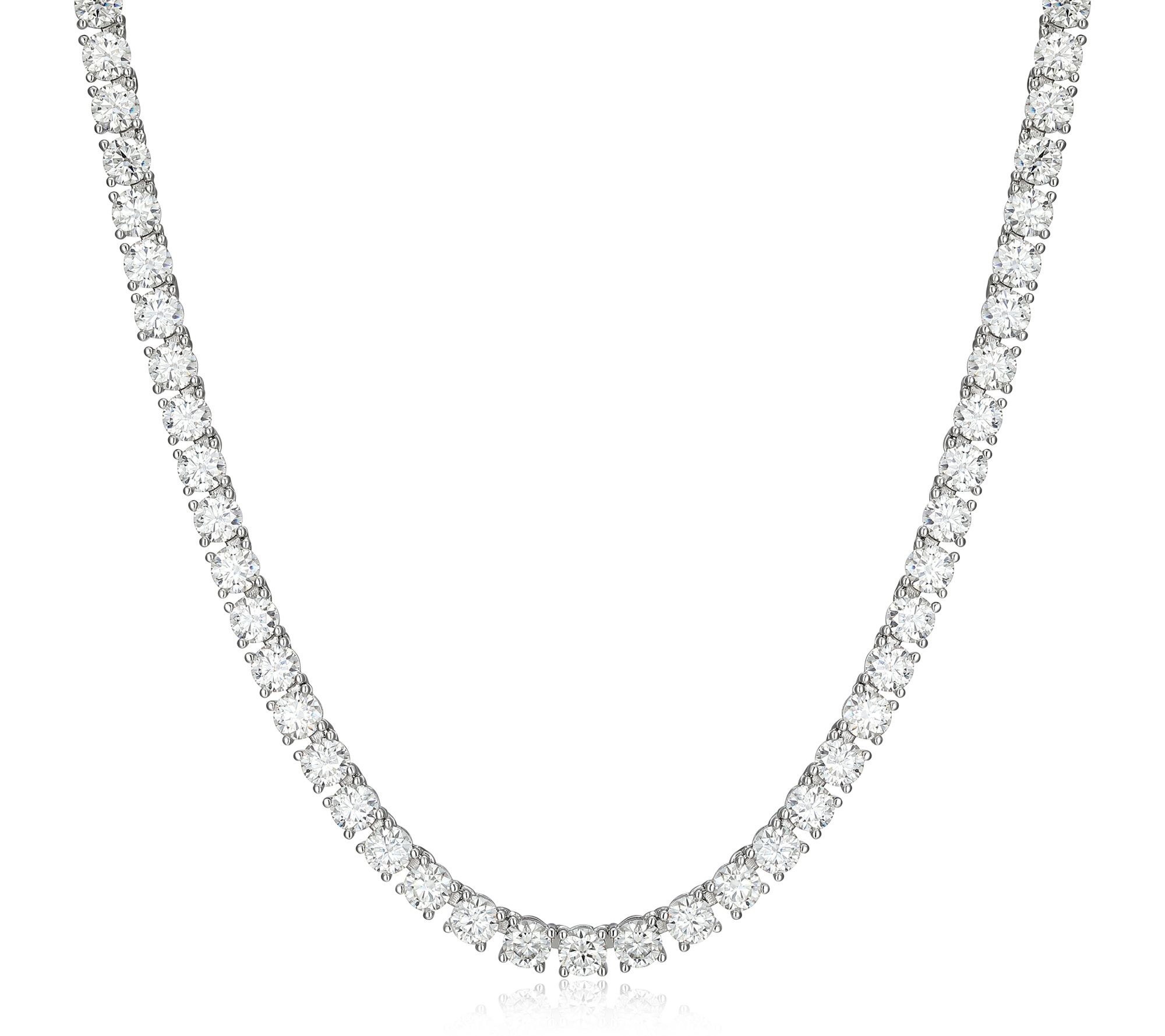 Moissanite 22.65 cttw Tennis Necklace, SterlingSilver