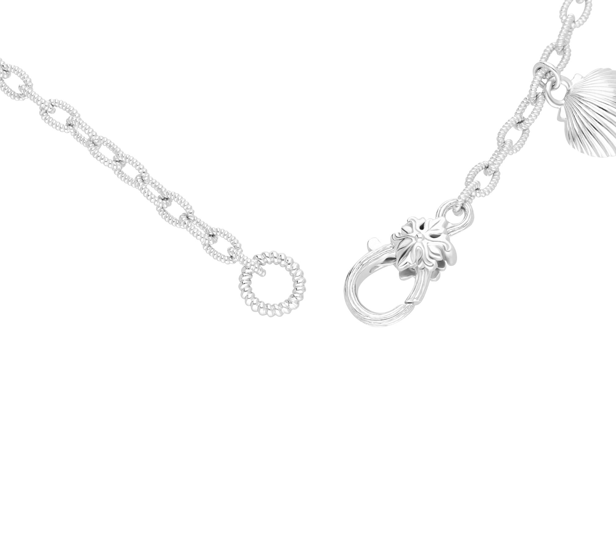 Ariva Sterling Silver Seashell Charm Bracelet