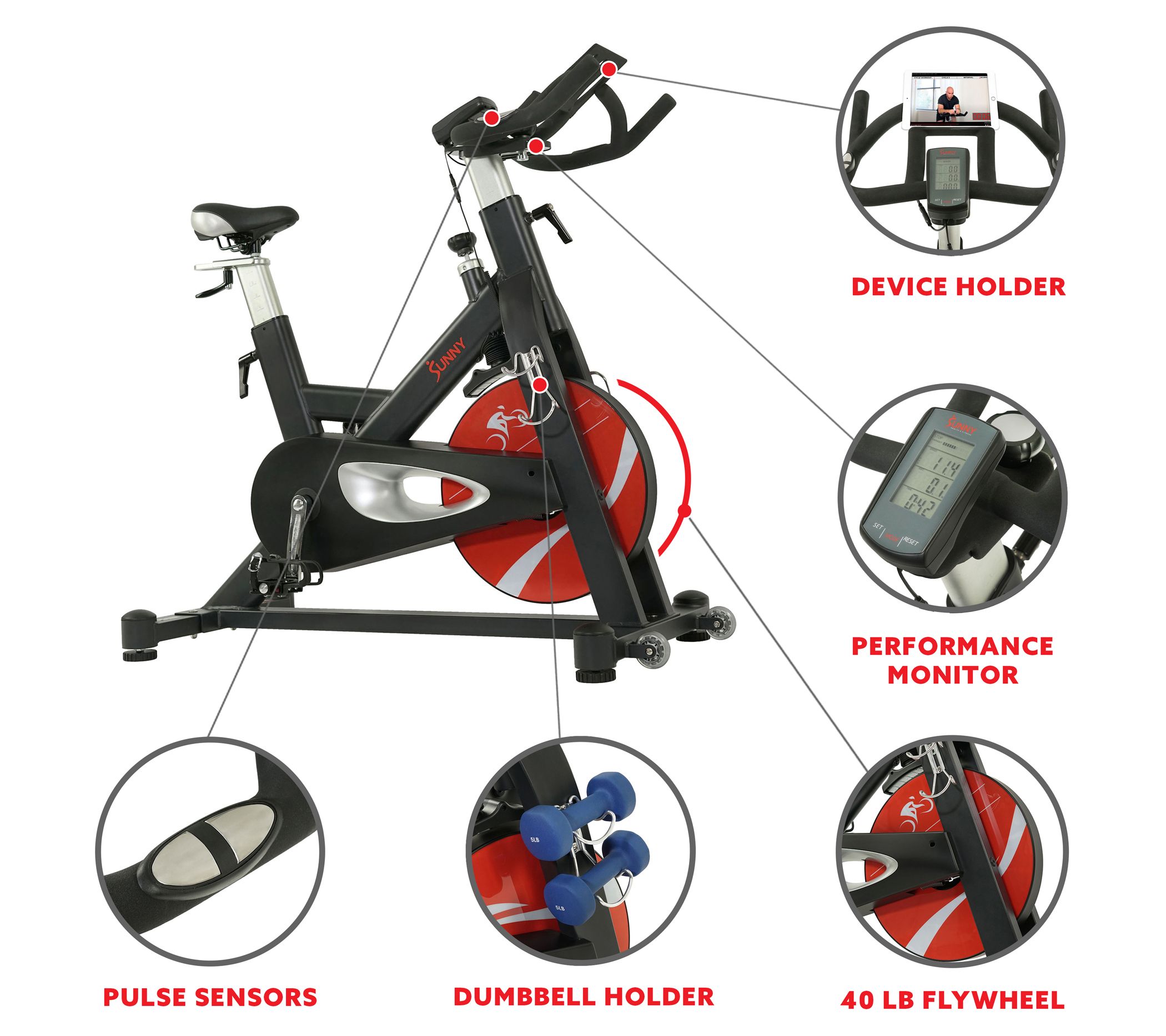 Sunny Health & Fitness Evolution Pro II Magneti c Cycle Bike