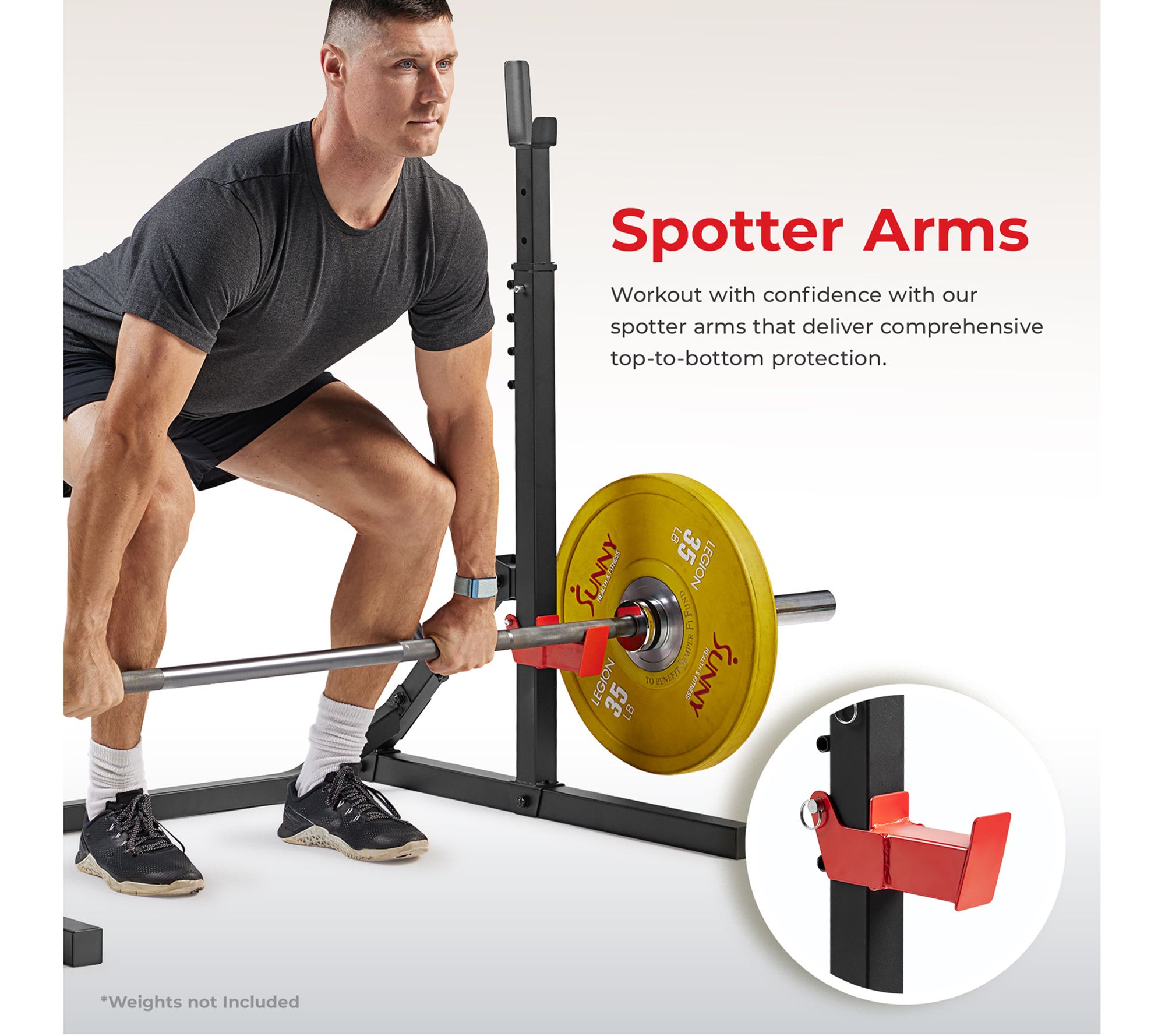 Sunny Multifunctional Adjustable Bench Press Squat Rack