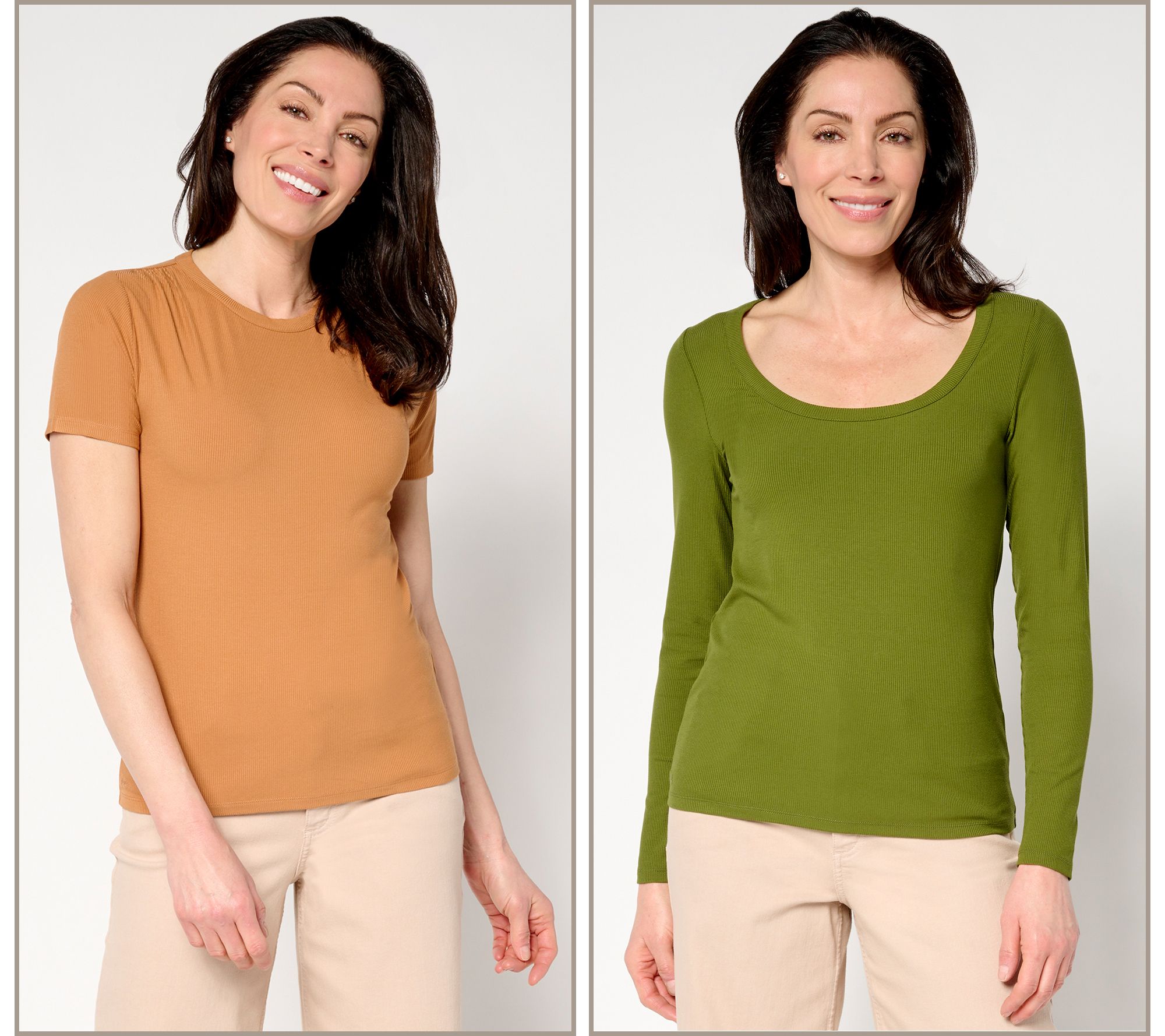 Me by Jennie Garth Tucson 2 Pack Short & Long Sleeve Tees