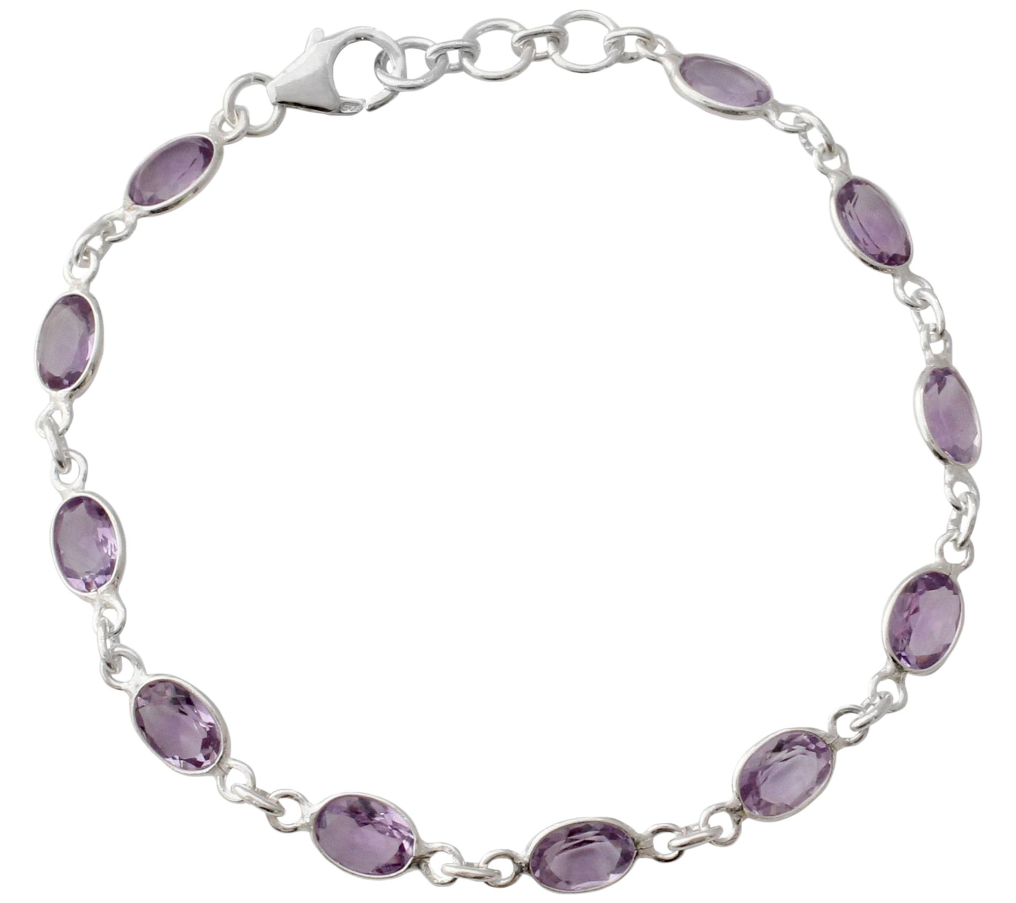 Novica Artisan Crafted 10.00 cttw Amethyst Tennis Bracelet