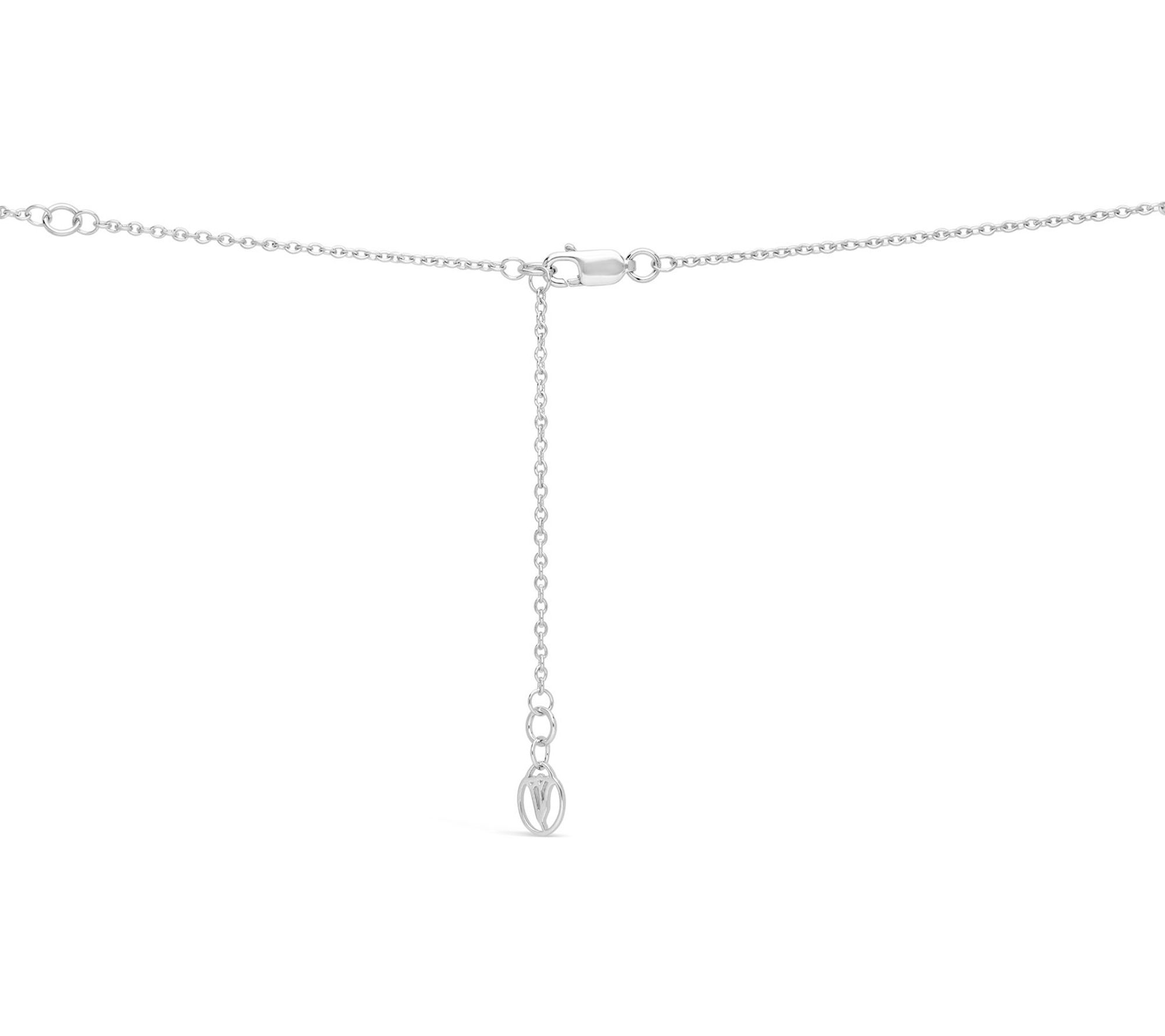 Goddaughters Sterling Silver White Topaz Wing Necklace