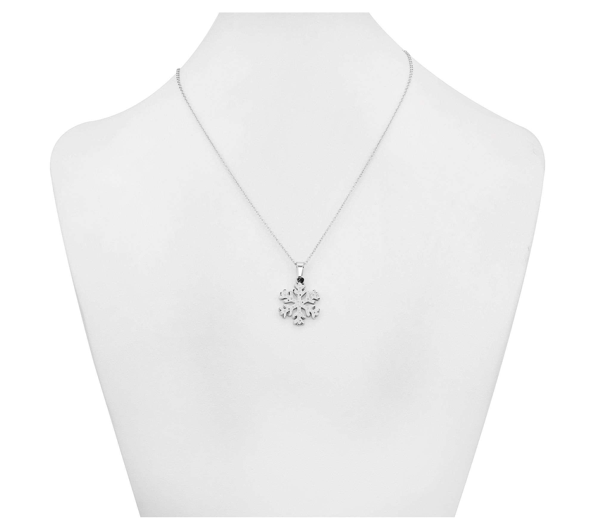 Steel by Design Snowflake Pendant & Earrings Set