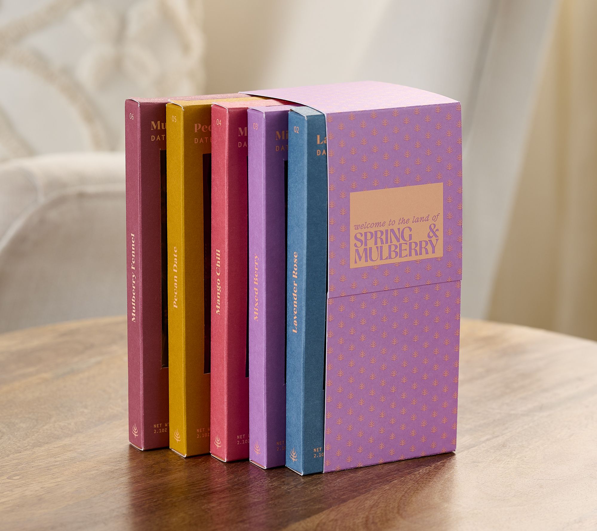 Spring & Mulberry (5) 2.1oz Dark Chocolate Bars w/ Fruit & Nuts