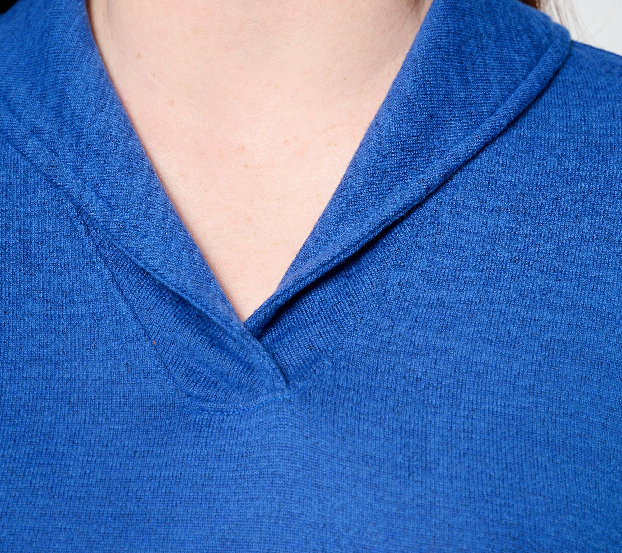 Denim & Co. Regular Heavenly Jersey Shawl Collar Tunic