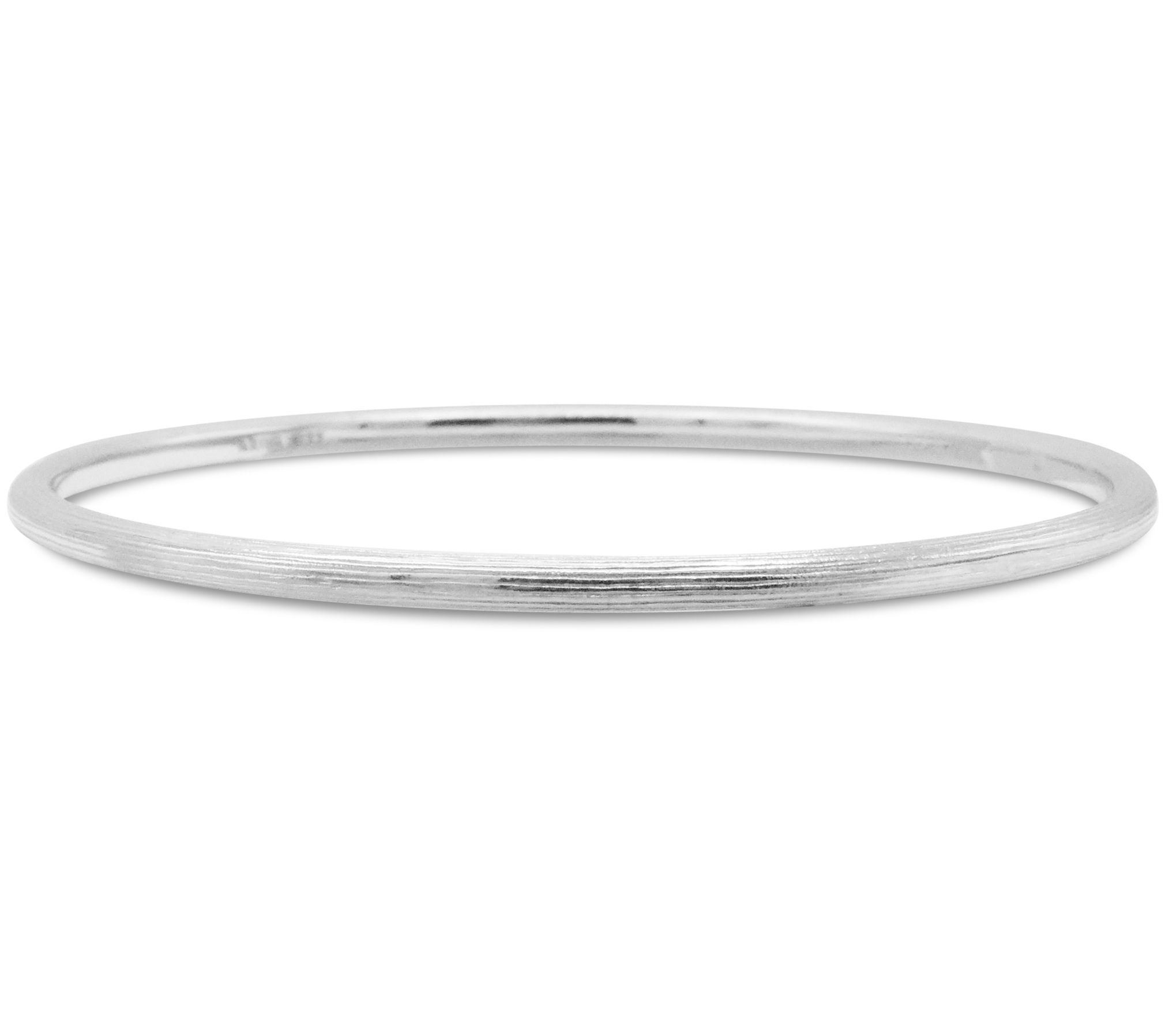 Ariva Sterling Silver Silk Textured Bangle Bracelet