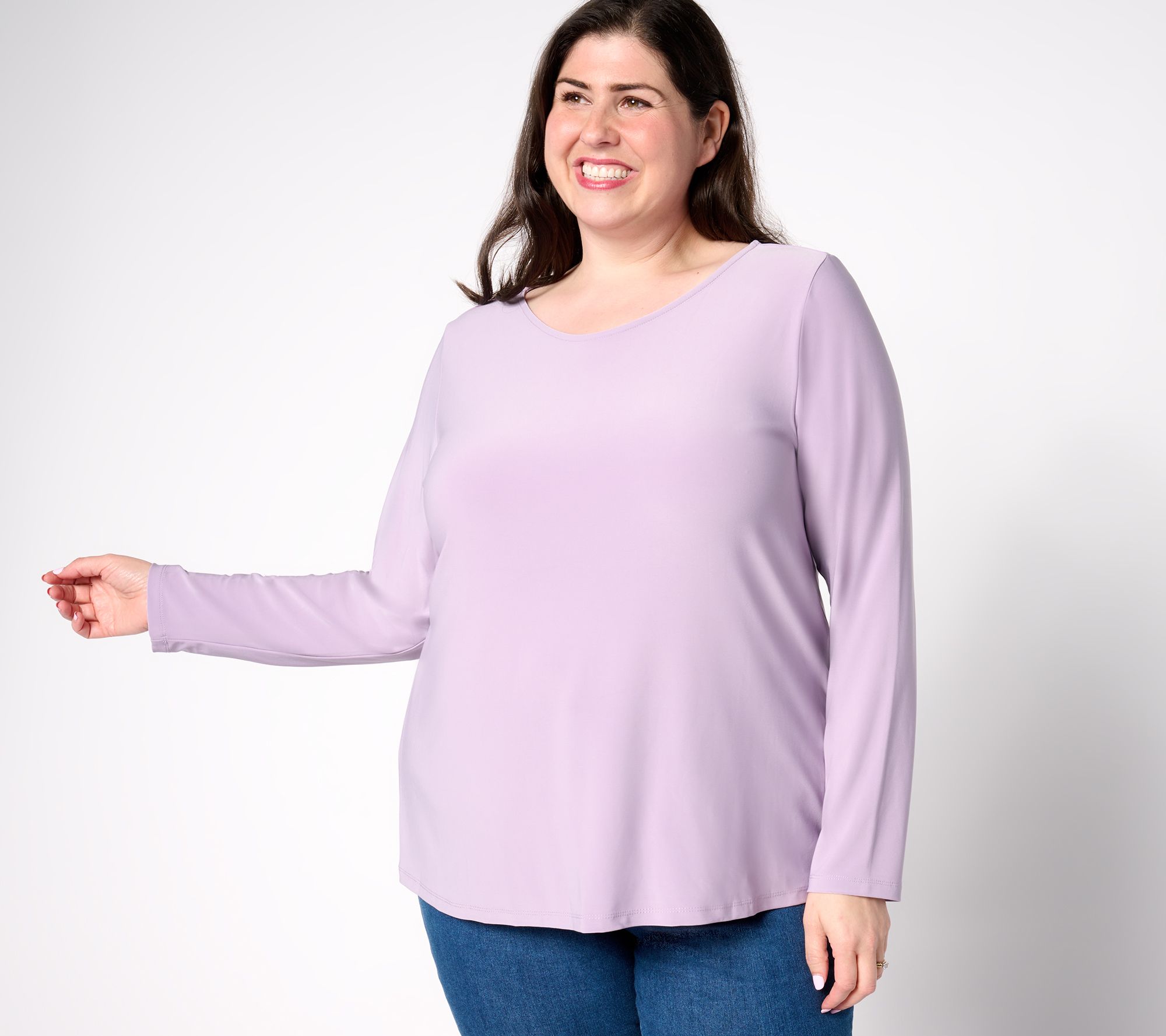 Dennis Basso Italia Knit Top with Voop Neckline