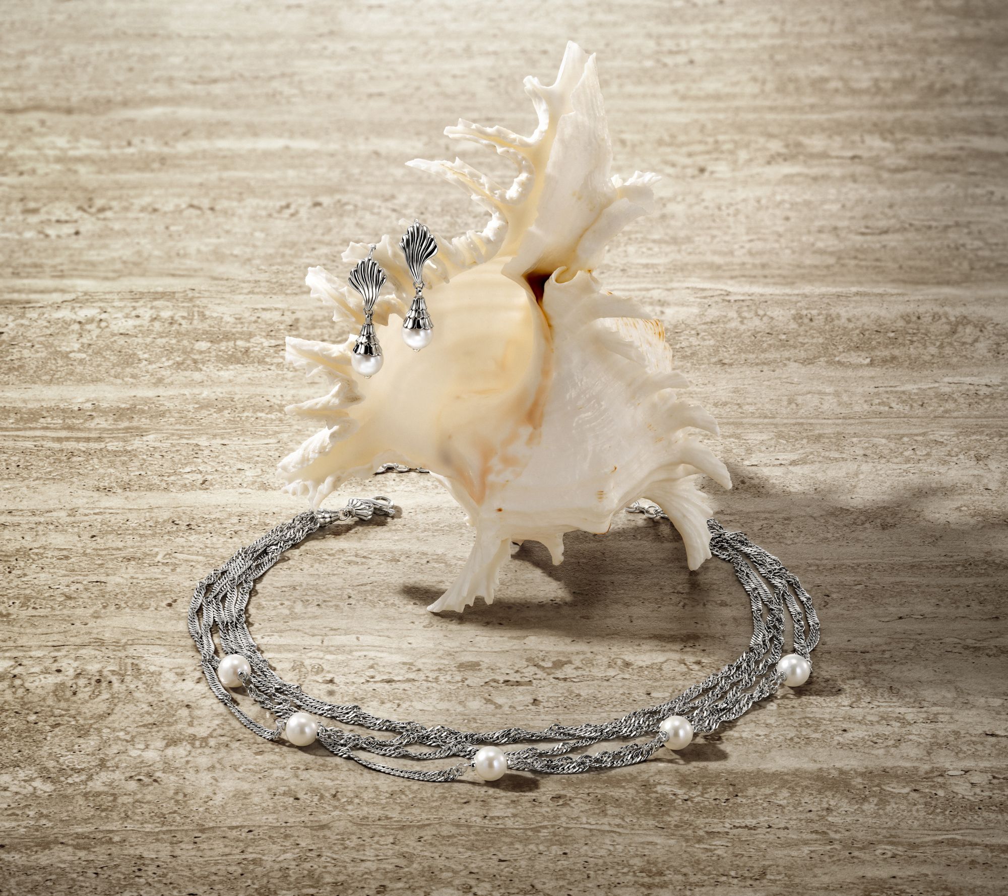 Third Person Sterling Silver Sea & Soul Cultured Pearl Chain Bracelet