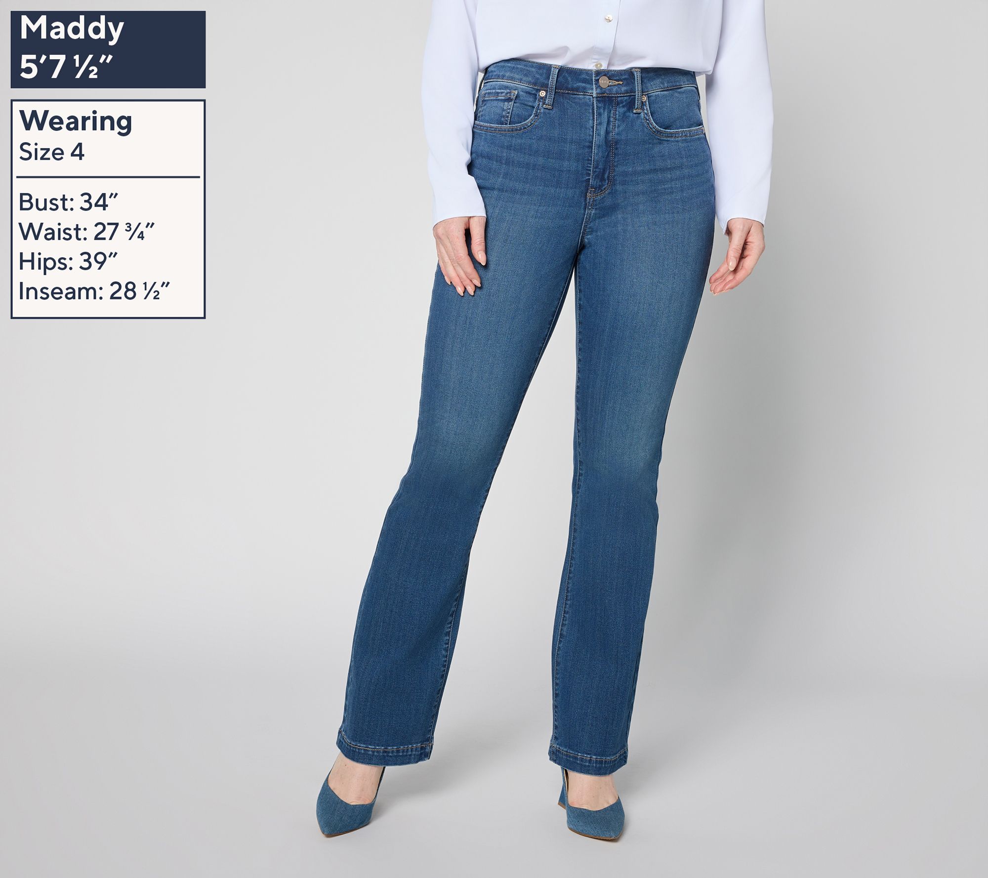 NYDJ Tall Sure Stretch High-Rise Barbara Bootcut Jeans- Tall