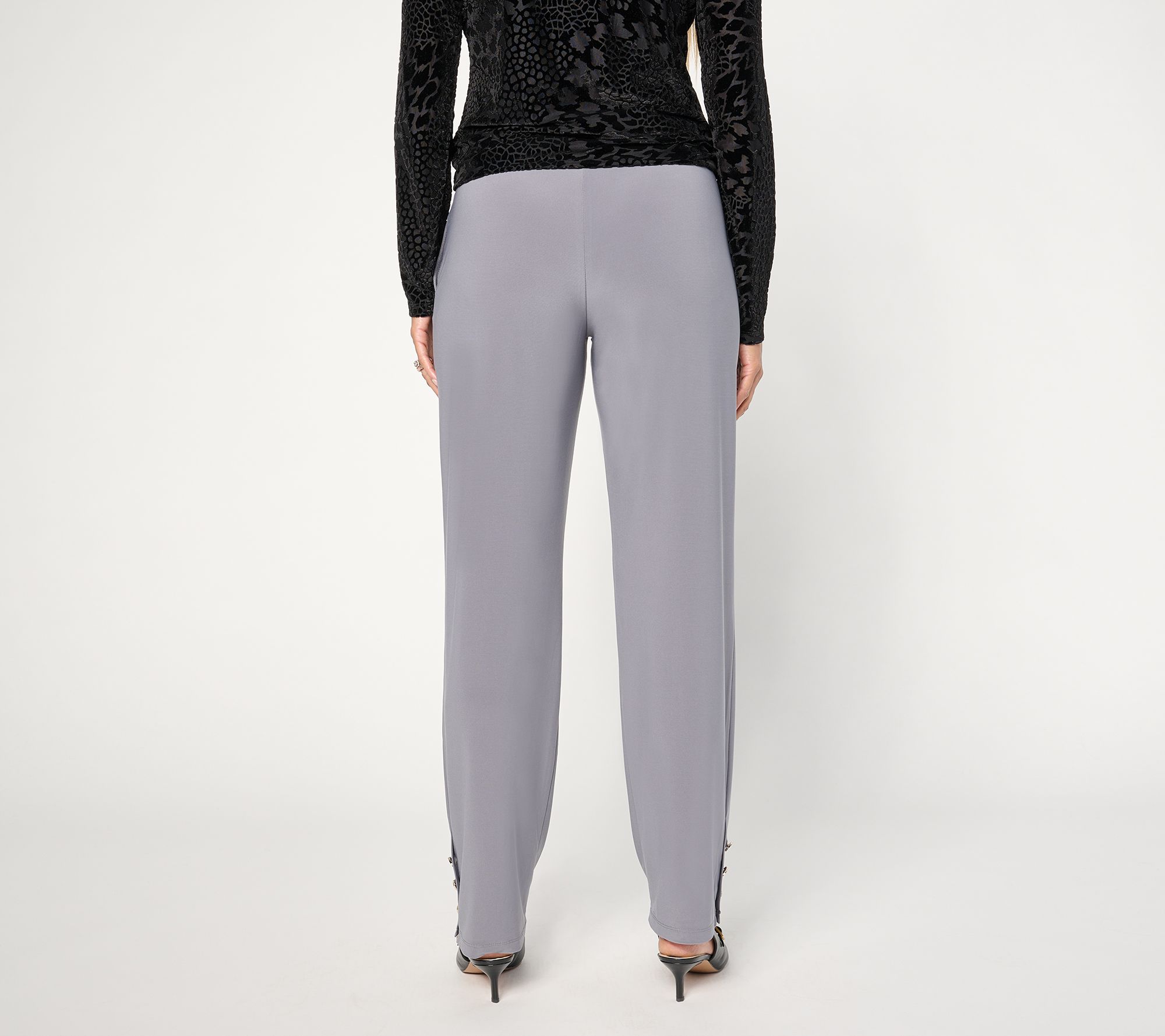 Dennis Basso Regular Italia Knit Straight Leg Pants