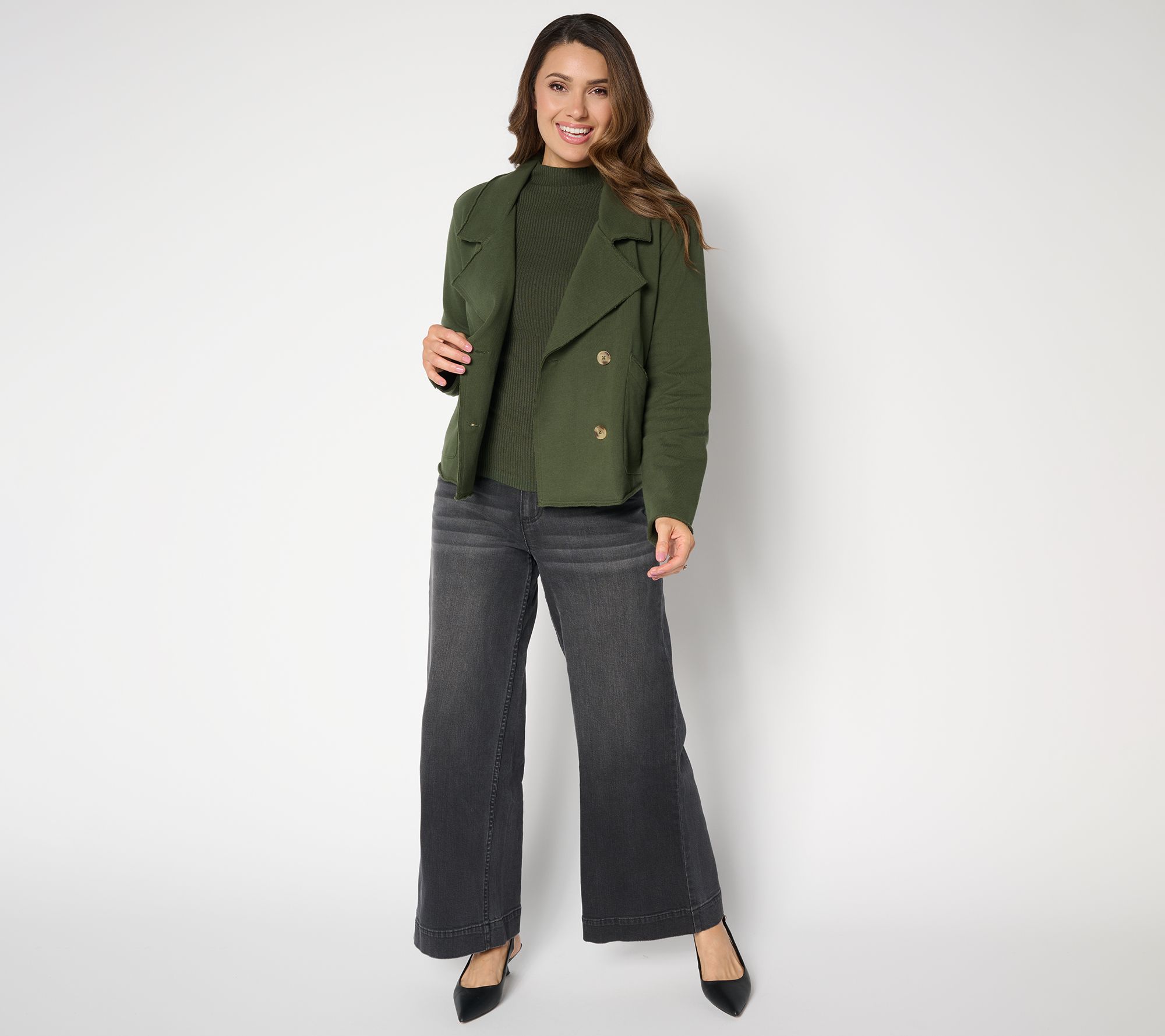 Studio Park x Amy Stran Double Breasted French Terry Jacket