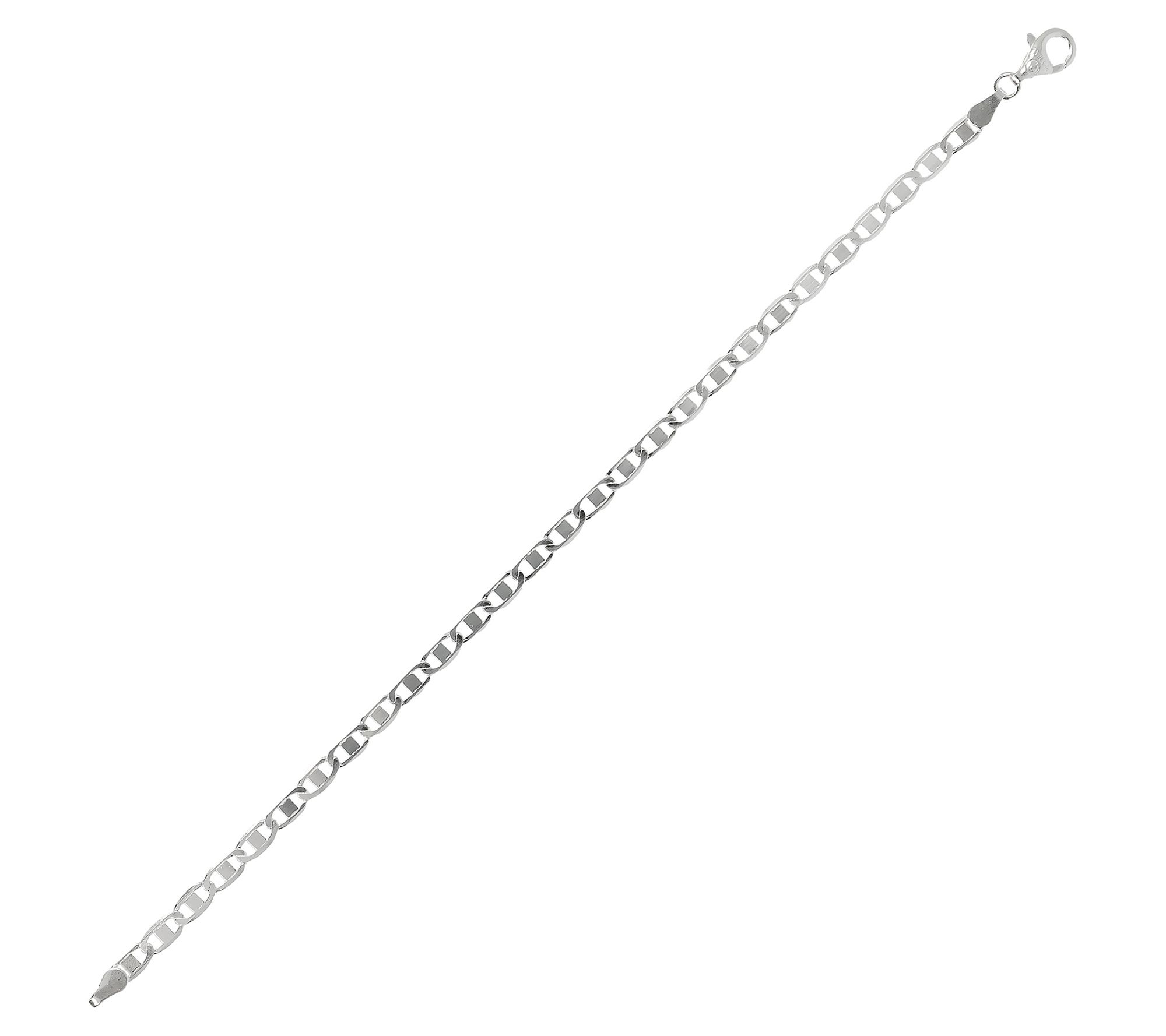 UltraFine Silver Polished Marine Link Chain Bracelet, 2.7g
