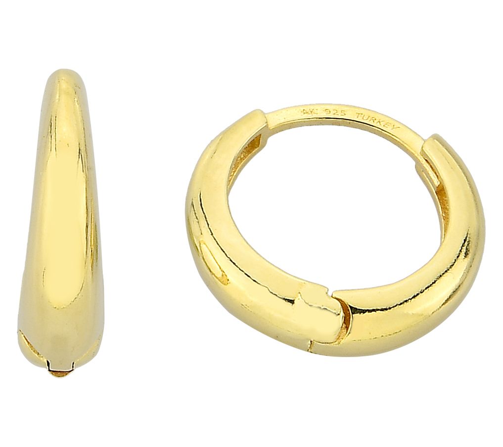 Silver Style Mini Graduated Huggie Hoop Earrings, Sterling