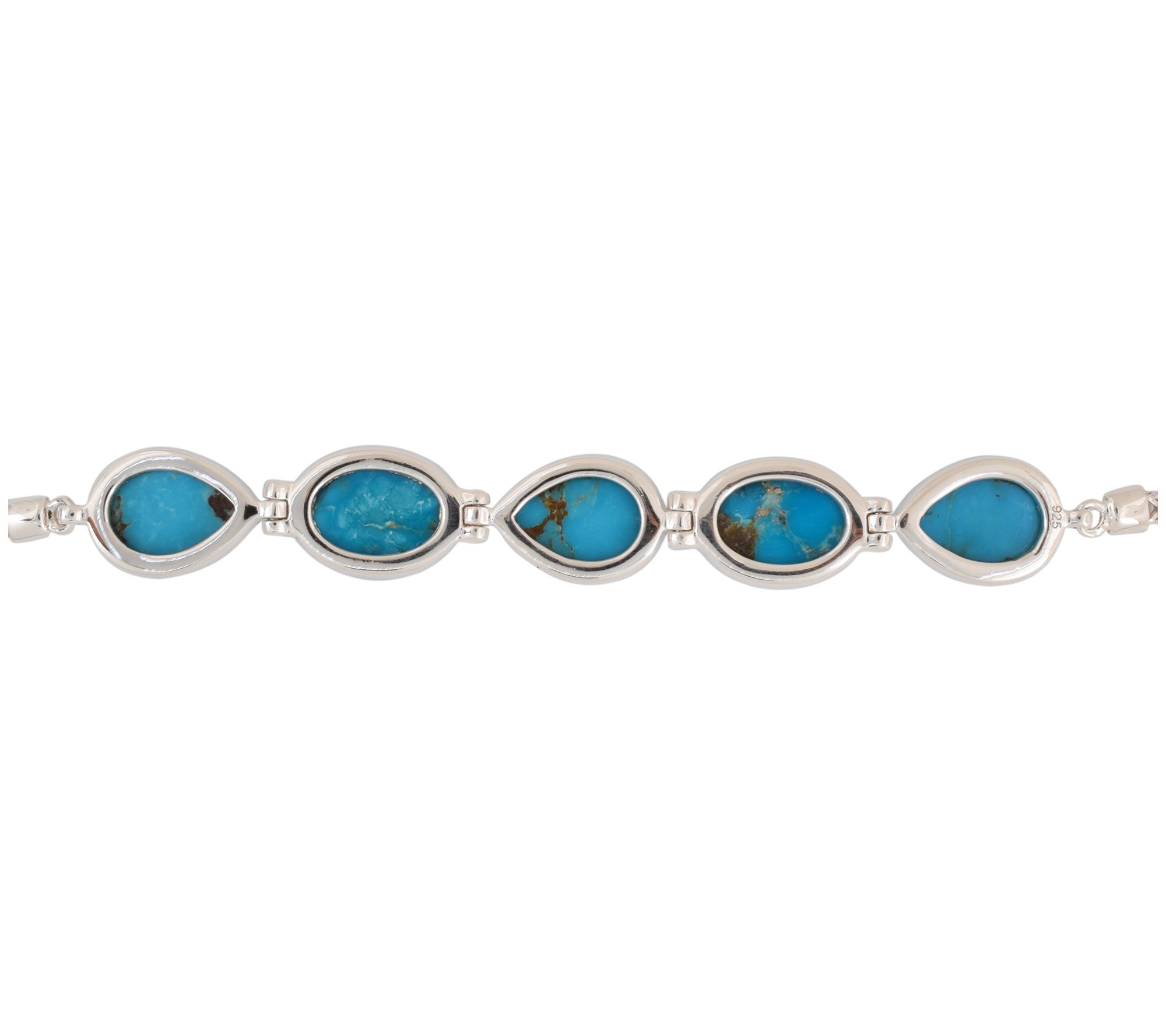 Affinity Gems Turquoise Station Bracelet, Sterling Silver