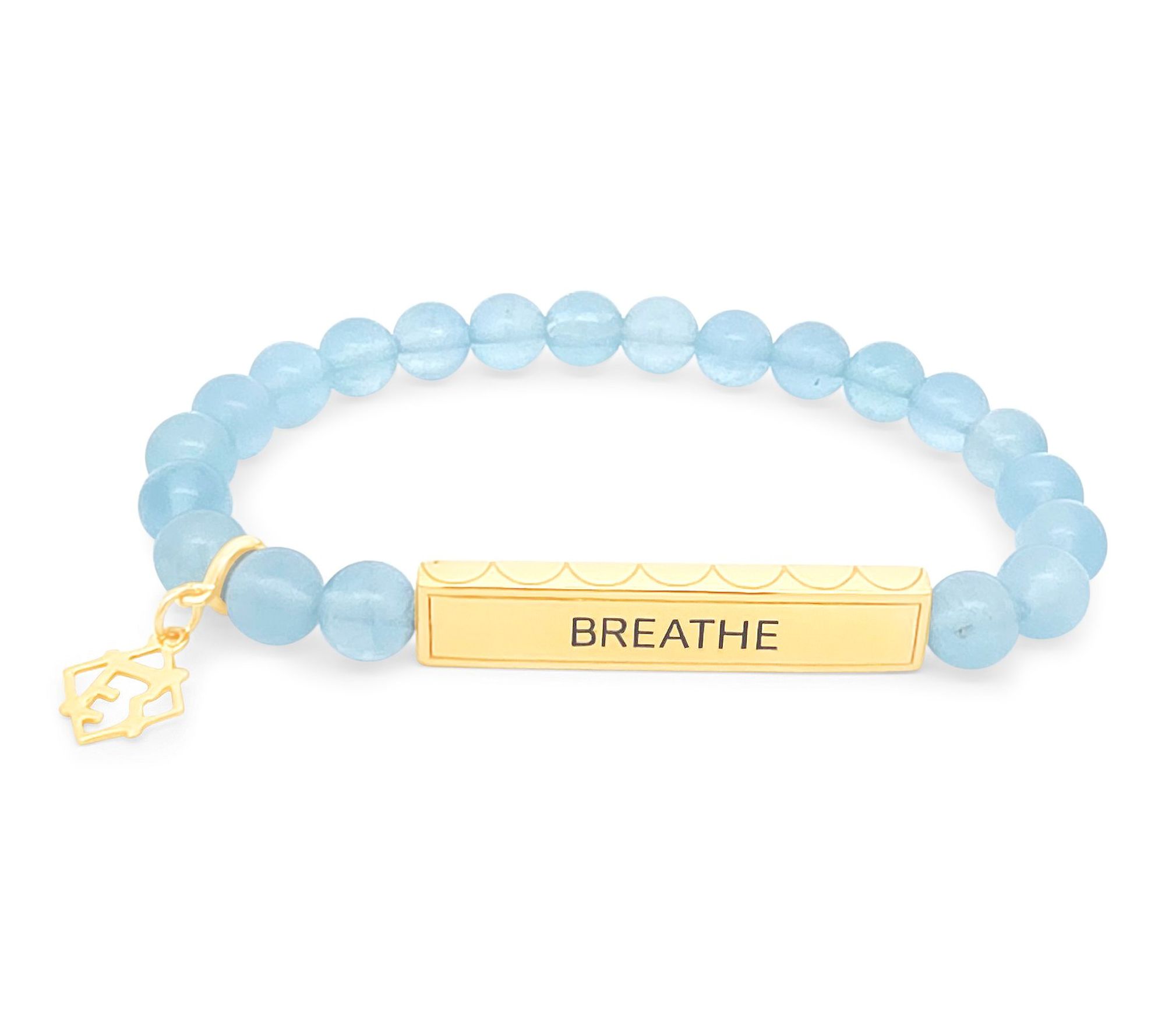 Elyse Ryan Sterling 14K Clad Milky Aqua BREATHEBracelet