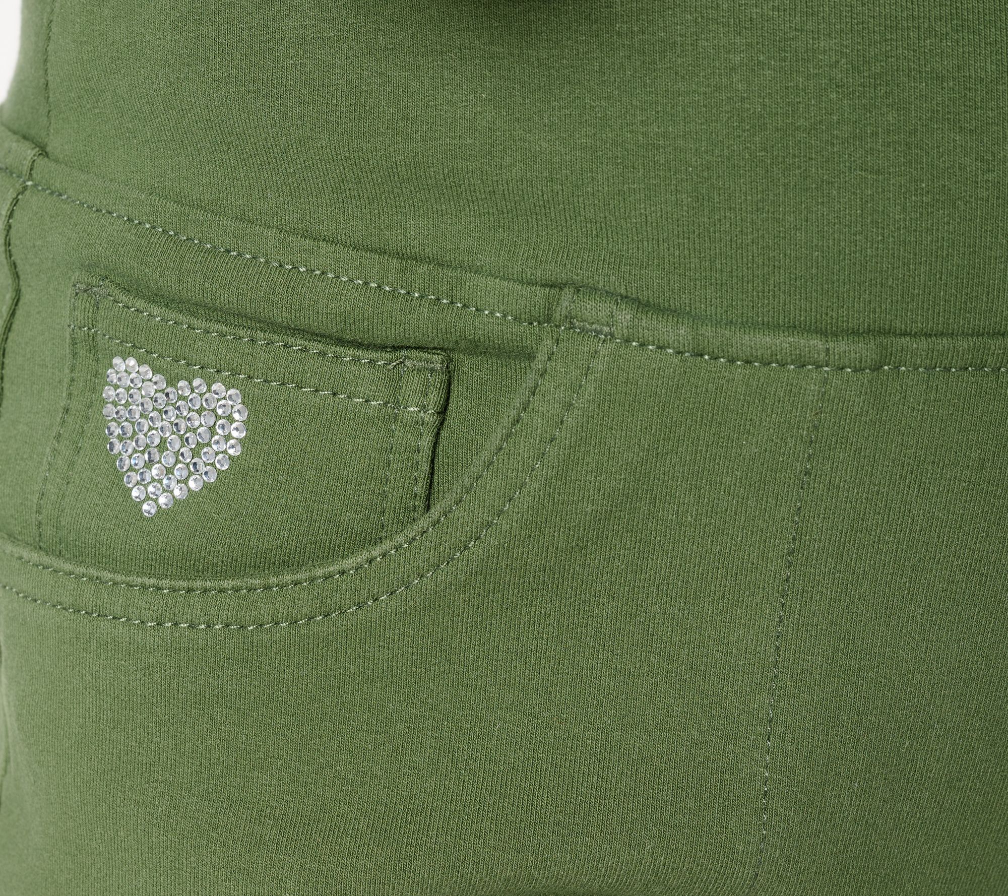 Quacker Factory DreamJeanne Short Flat Waistband Straight Leg