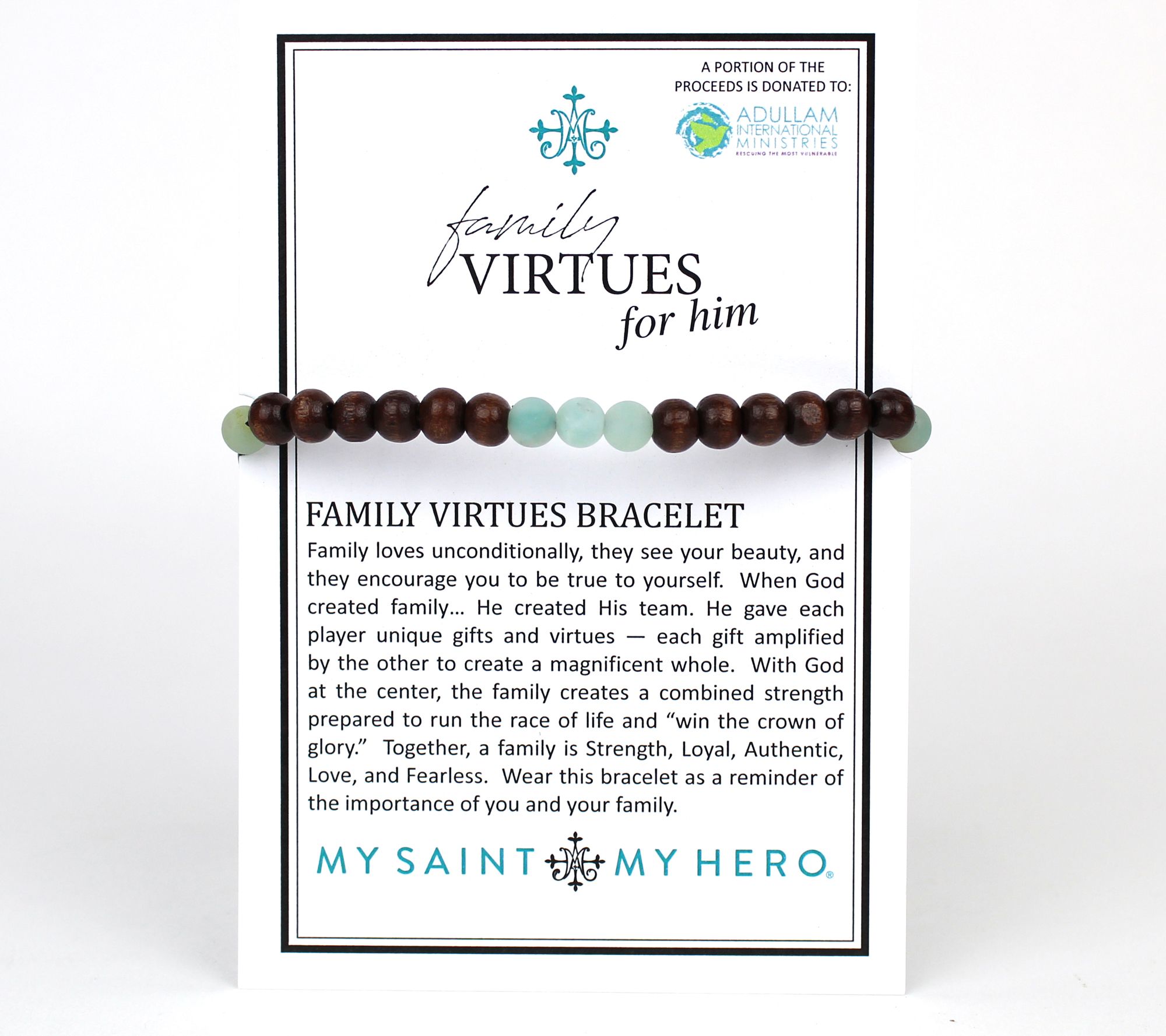 My Saint My Hero x Madison Men's Family VirtuesBracelet