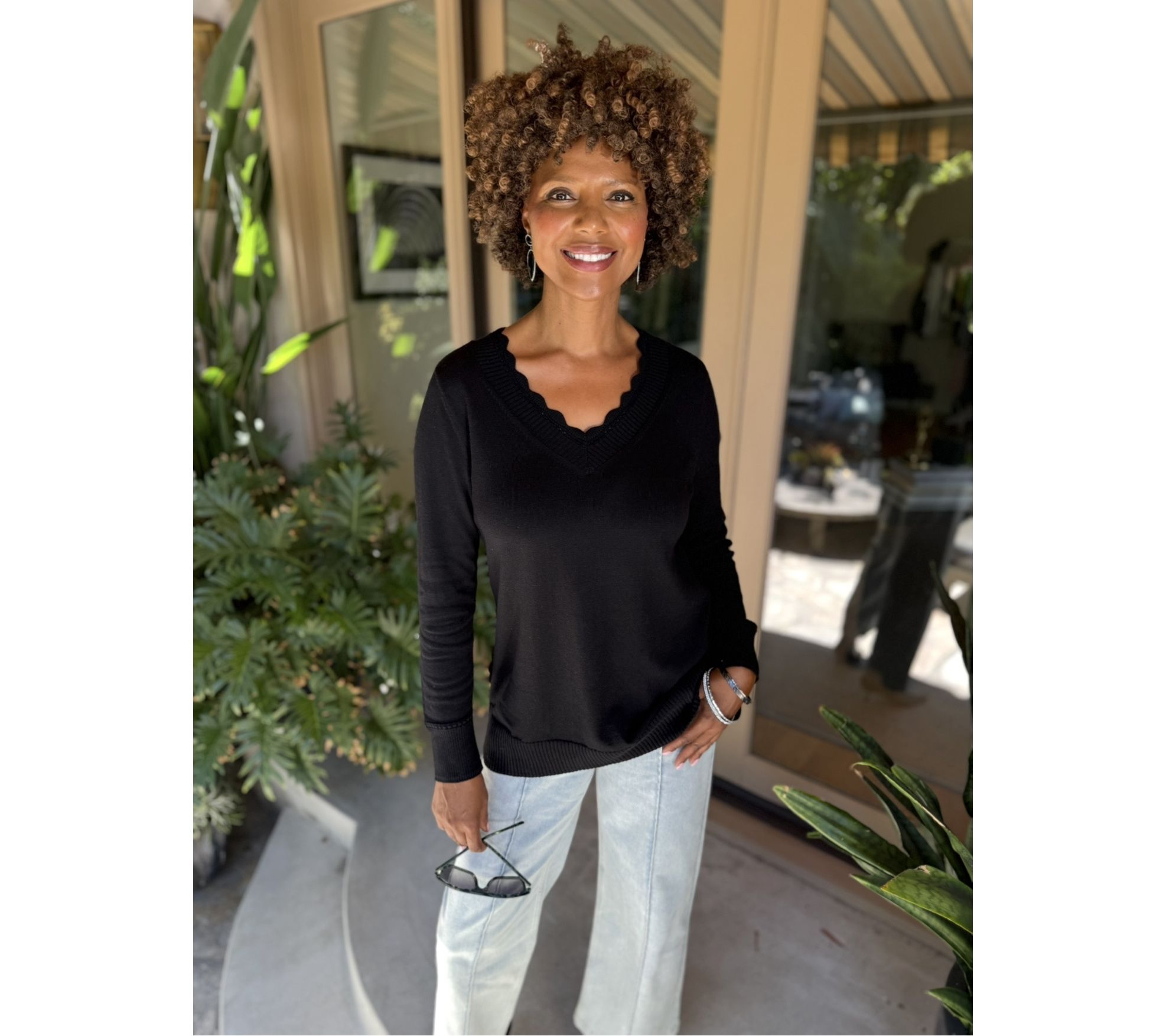 BEAUTIFUL by Lawrence Zarian V- Neck Pullover Sweater