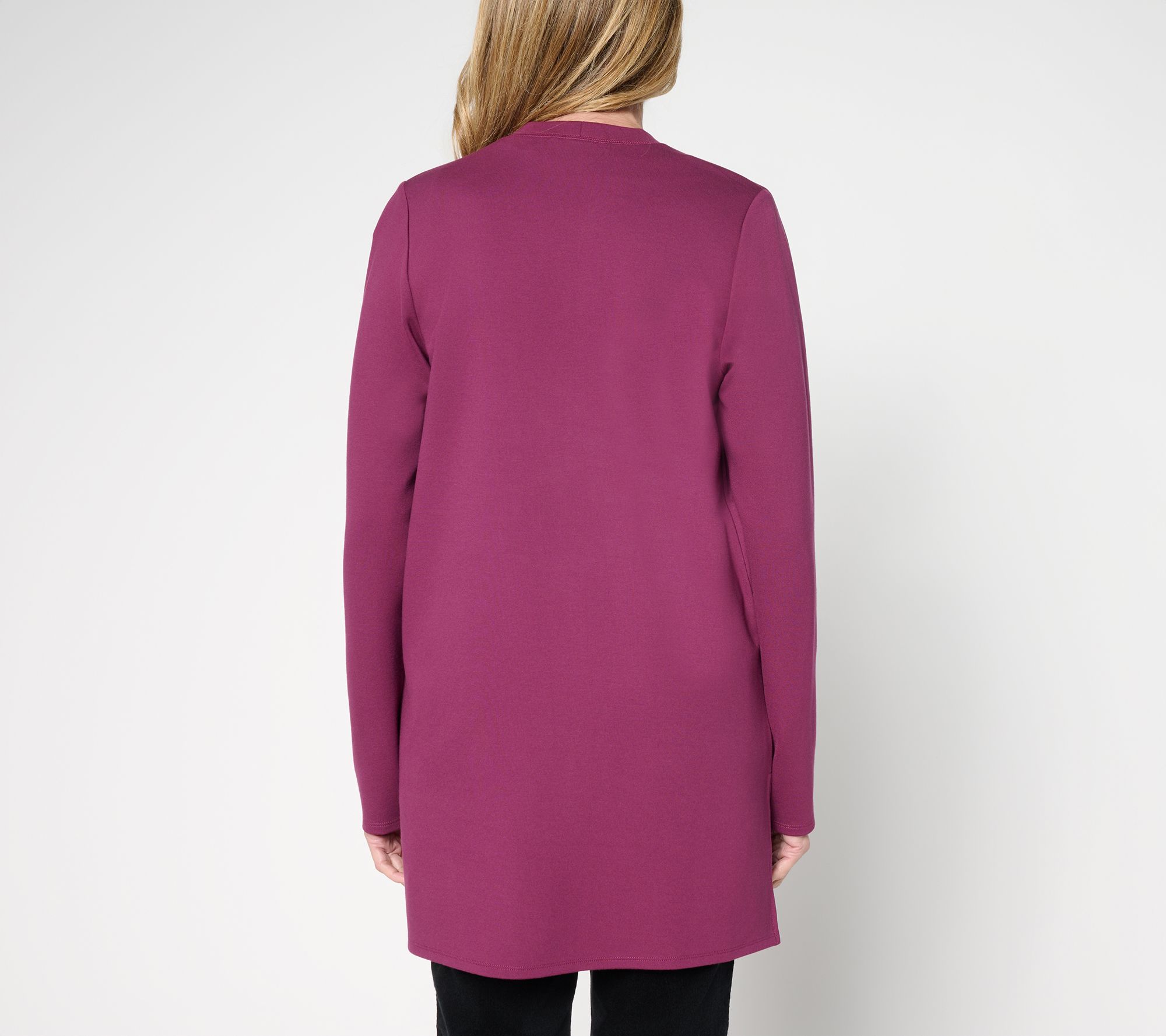 Jingle Belles by Kim Gravel Regular Sequin Pocket Ponte Duster Cardigan