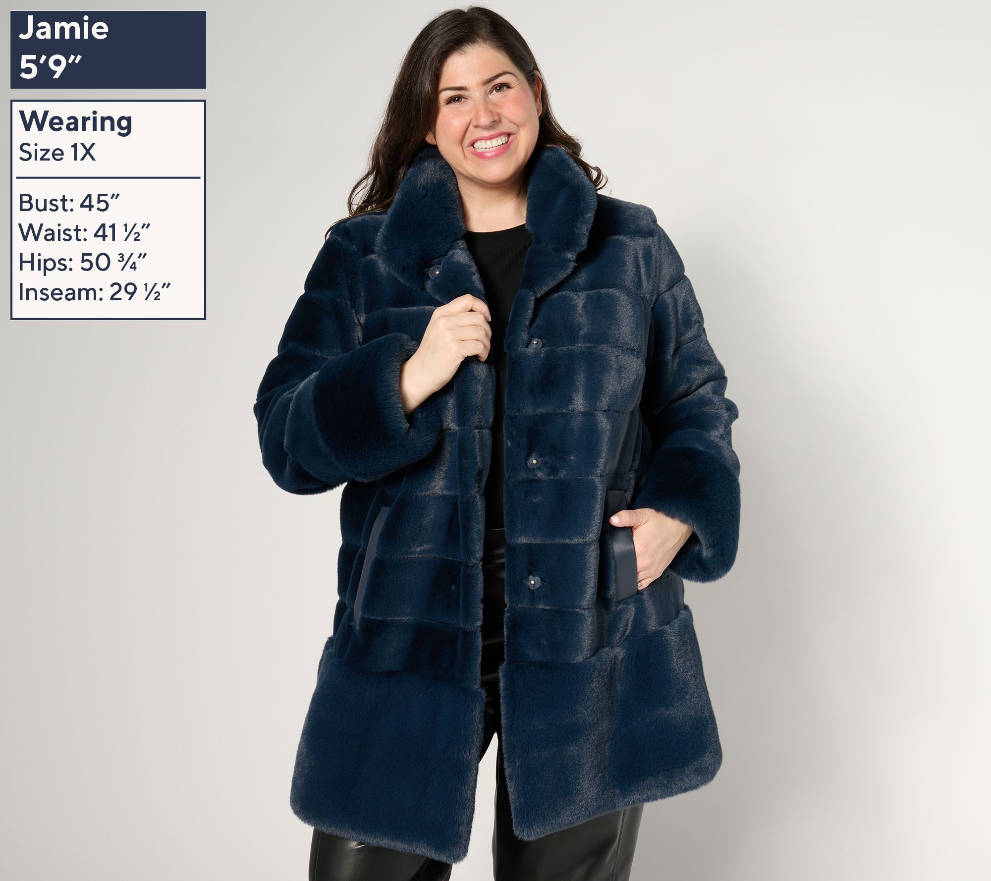 Dennis Basso Regular Pelted Faux Fur Jacket w/ Stand Collar