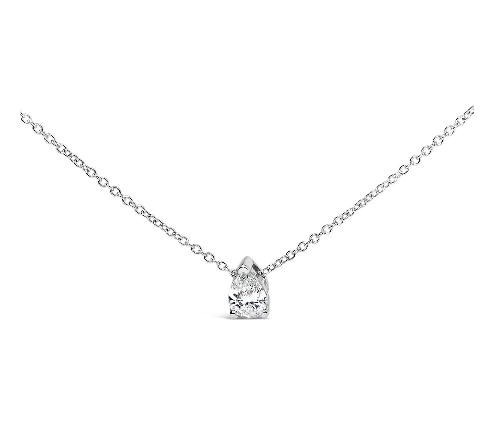 Haus of Brillia nce Lab Grown 0 .50 cttw Diamon d Necklace, 14K