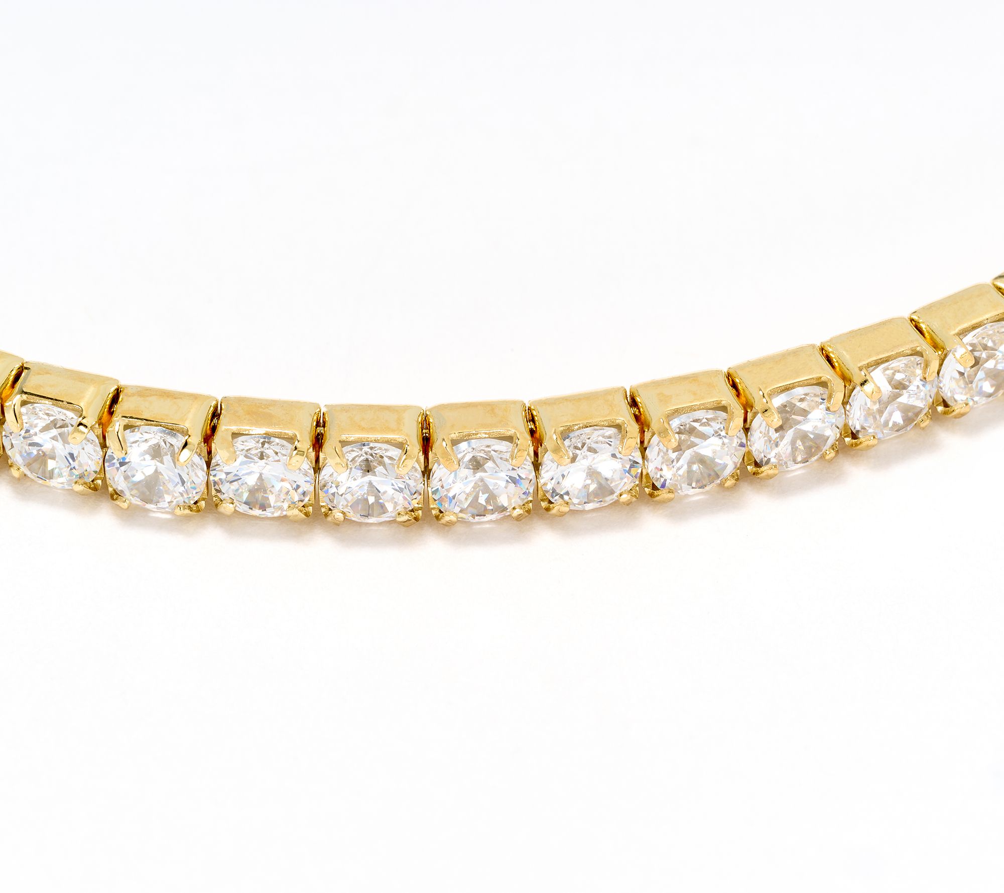 Diamonique Classics Tennis Bangle Bracelet, Sterling Silver